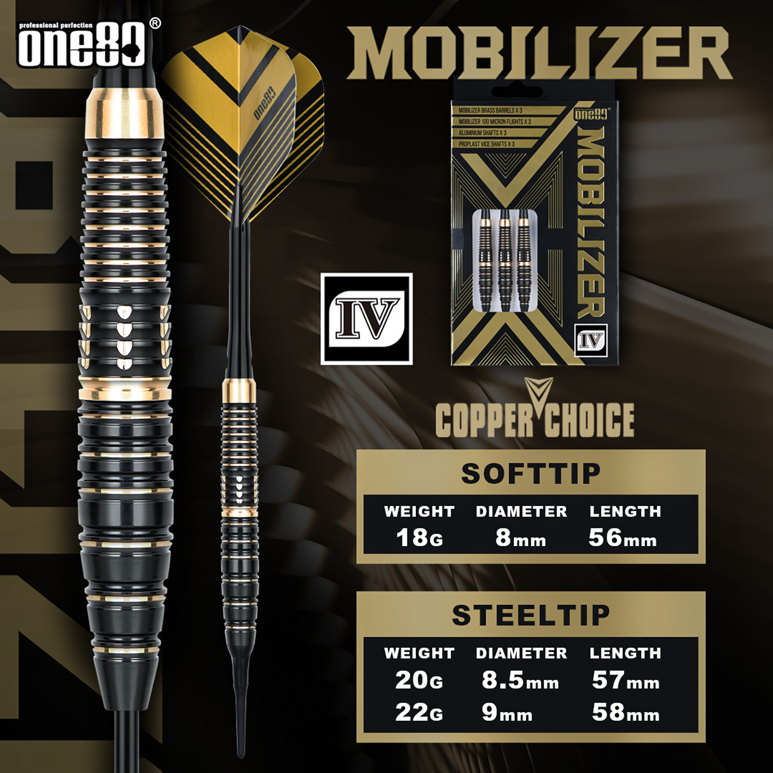One80 - Mobilizer 04 Brass - Steeldart One80 - Mobilizer 04 Brass - Steeldart
