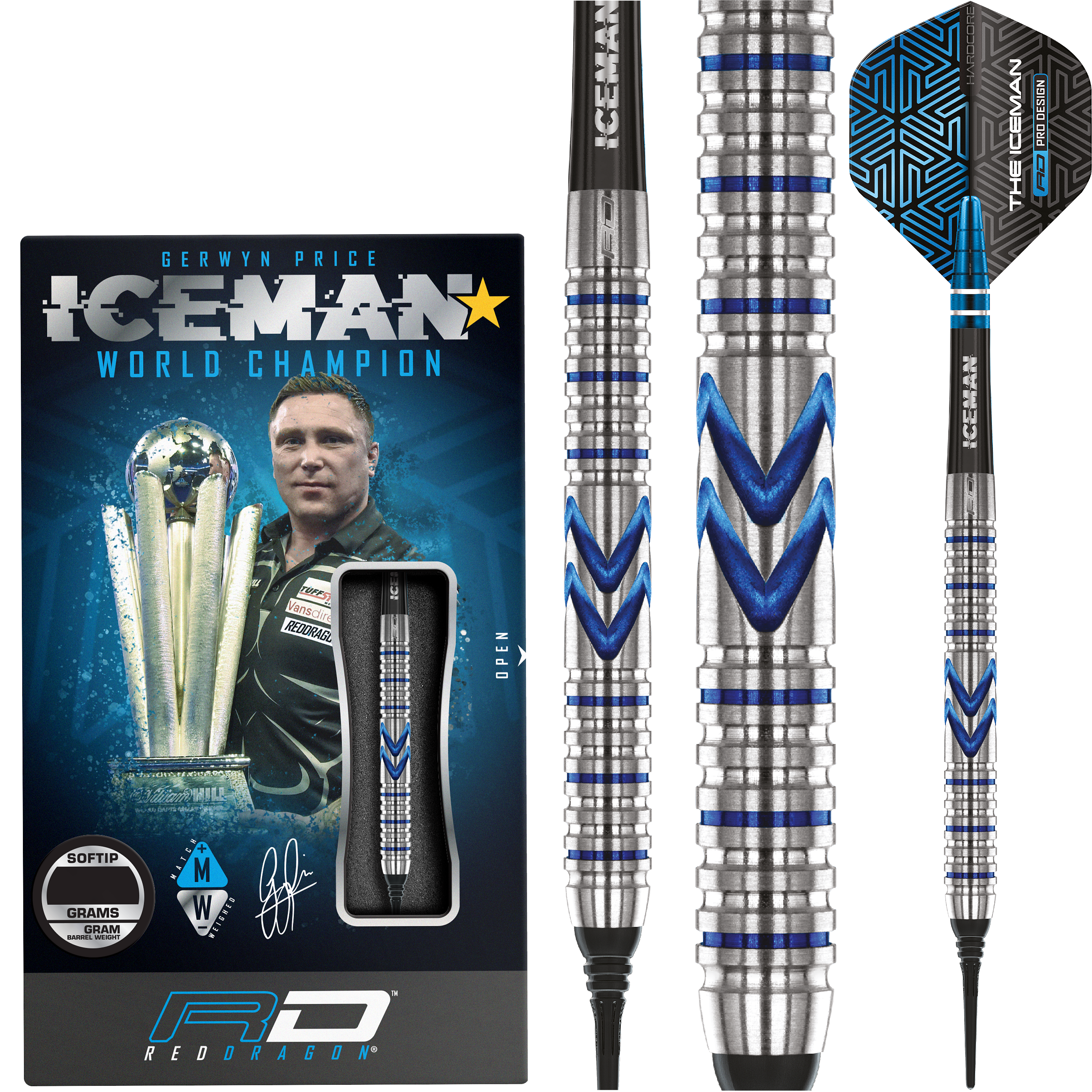 Red Dragon - Gerwyn Price Iceman Midnight Edition - Softdart Red Dragon - Gerwyn Price Iceman Midnight Edition - Softdart
