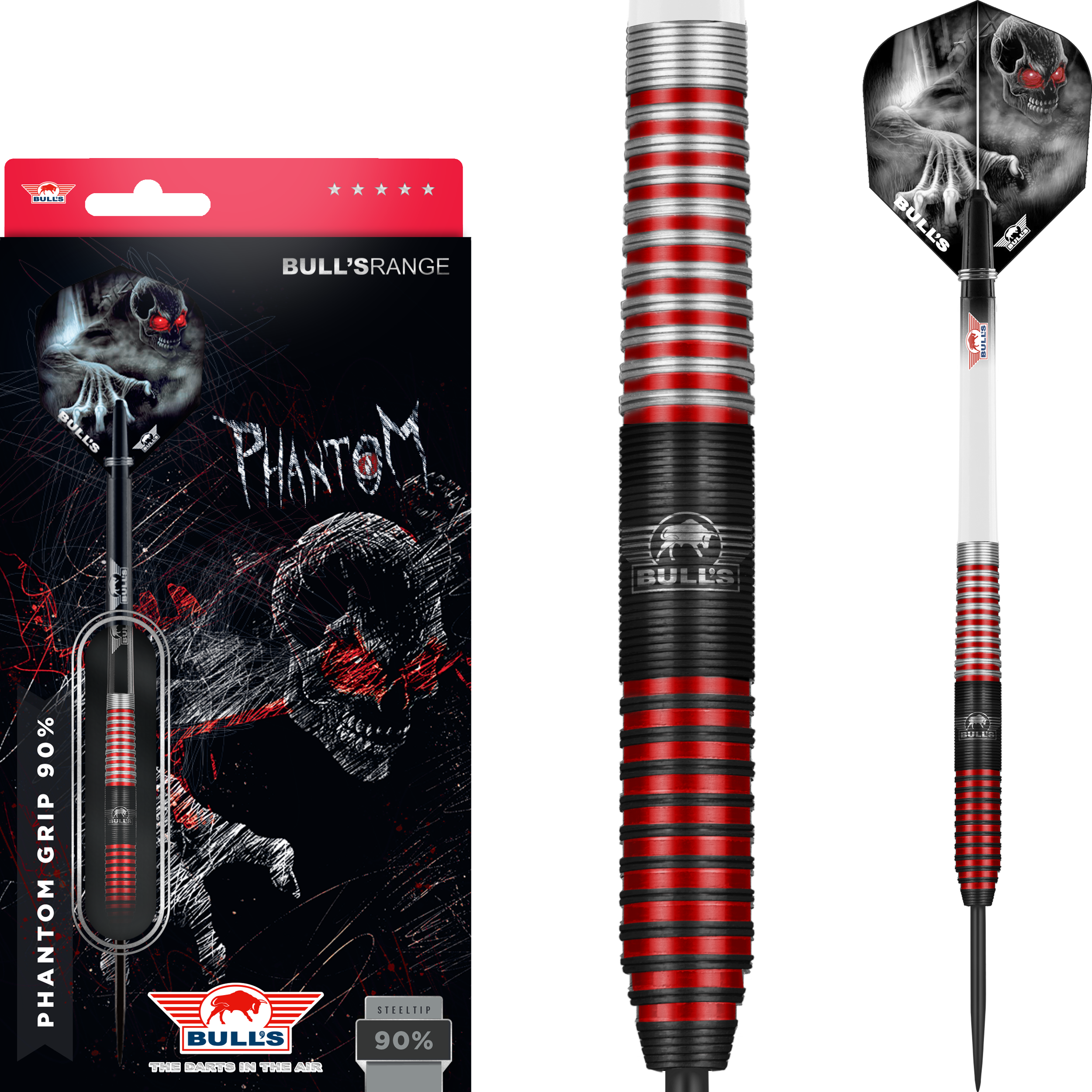 Bull's NL - Phantom Grip Red - Steeldart