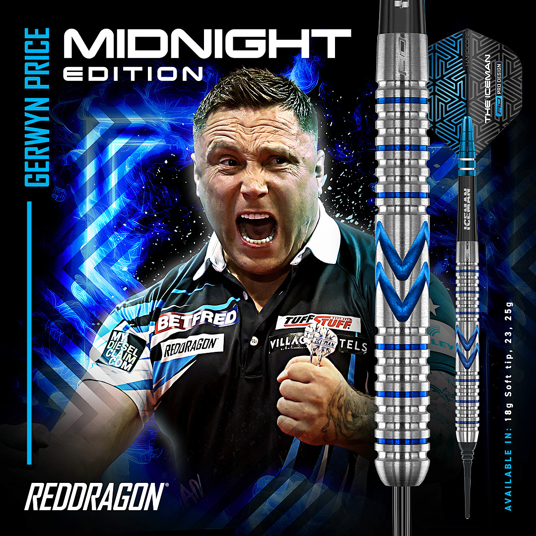 Red Dragon - Gerwyn Price Iceman Midnight Edition - Steeldart Red Dragon - Gerwyn Price Iceman Midnight Edition - Steeldart