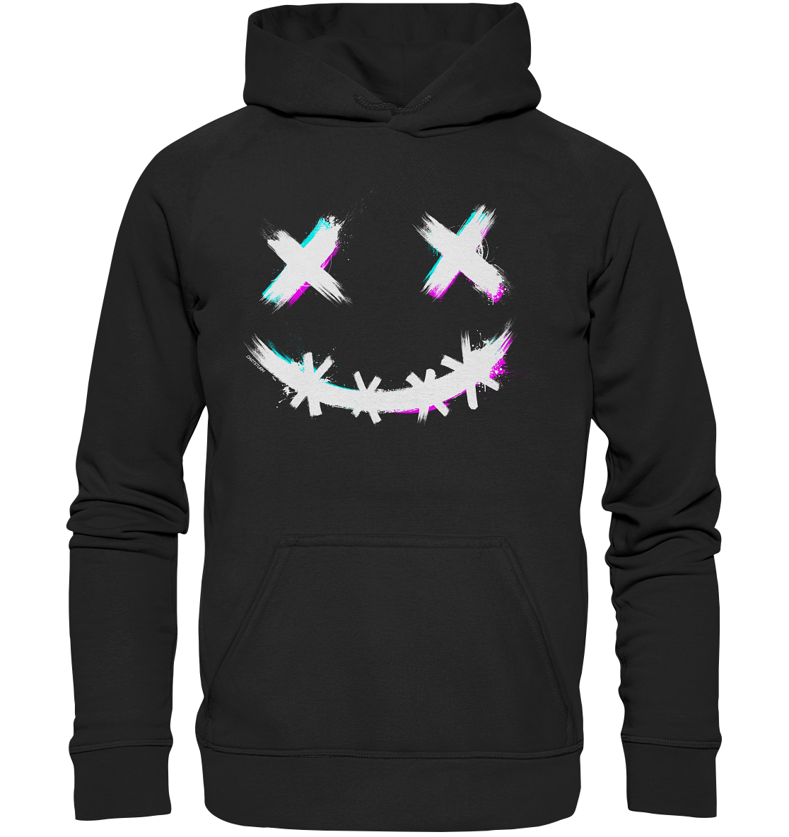 DartSturm - Scary Smile - Weiß - Basic Unisex Hoodie DartSturm - Scary Smile - Weiß - Basic Unisex Hoodie