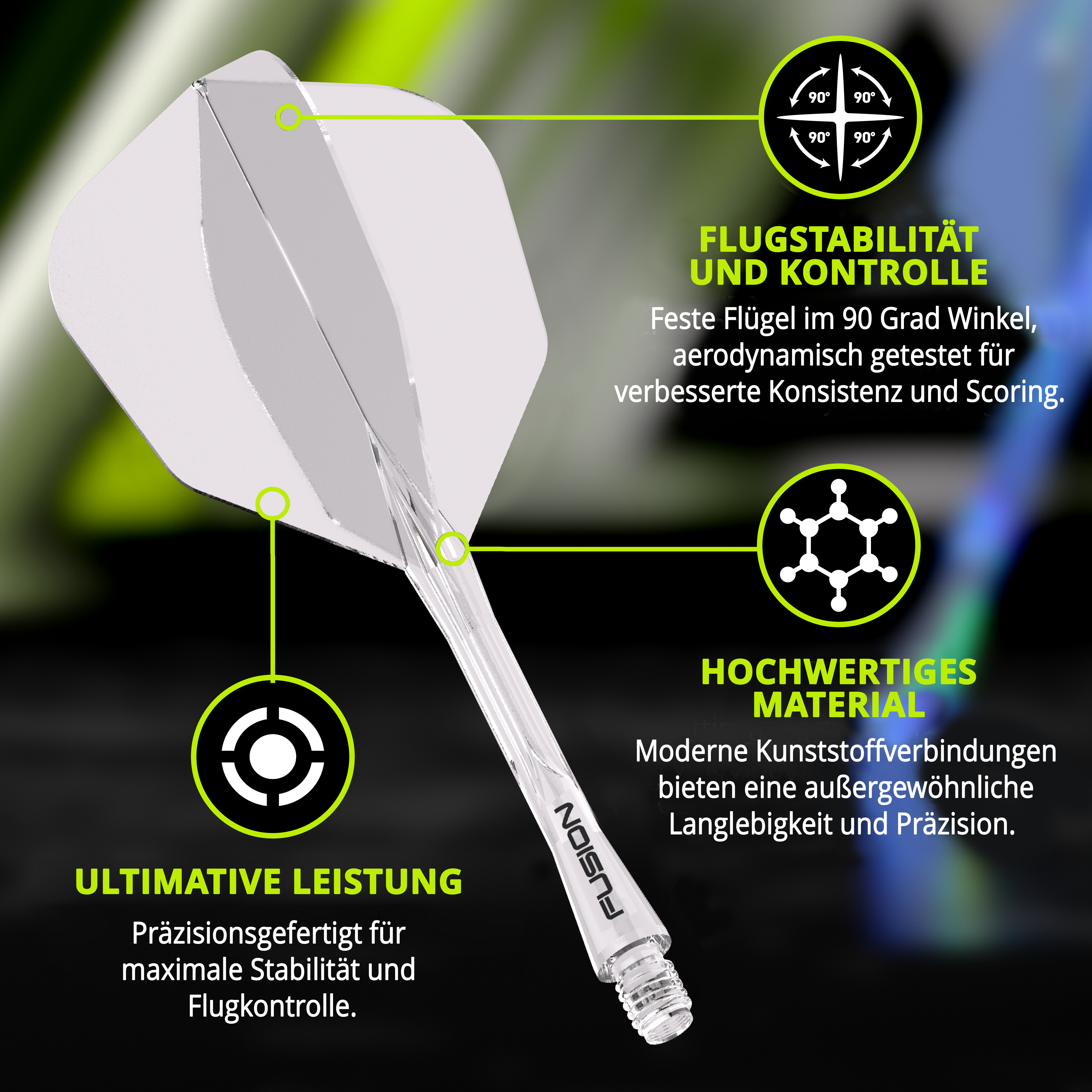 Winmau - Fusion Flightsystem Transparent - No6