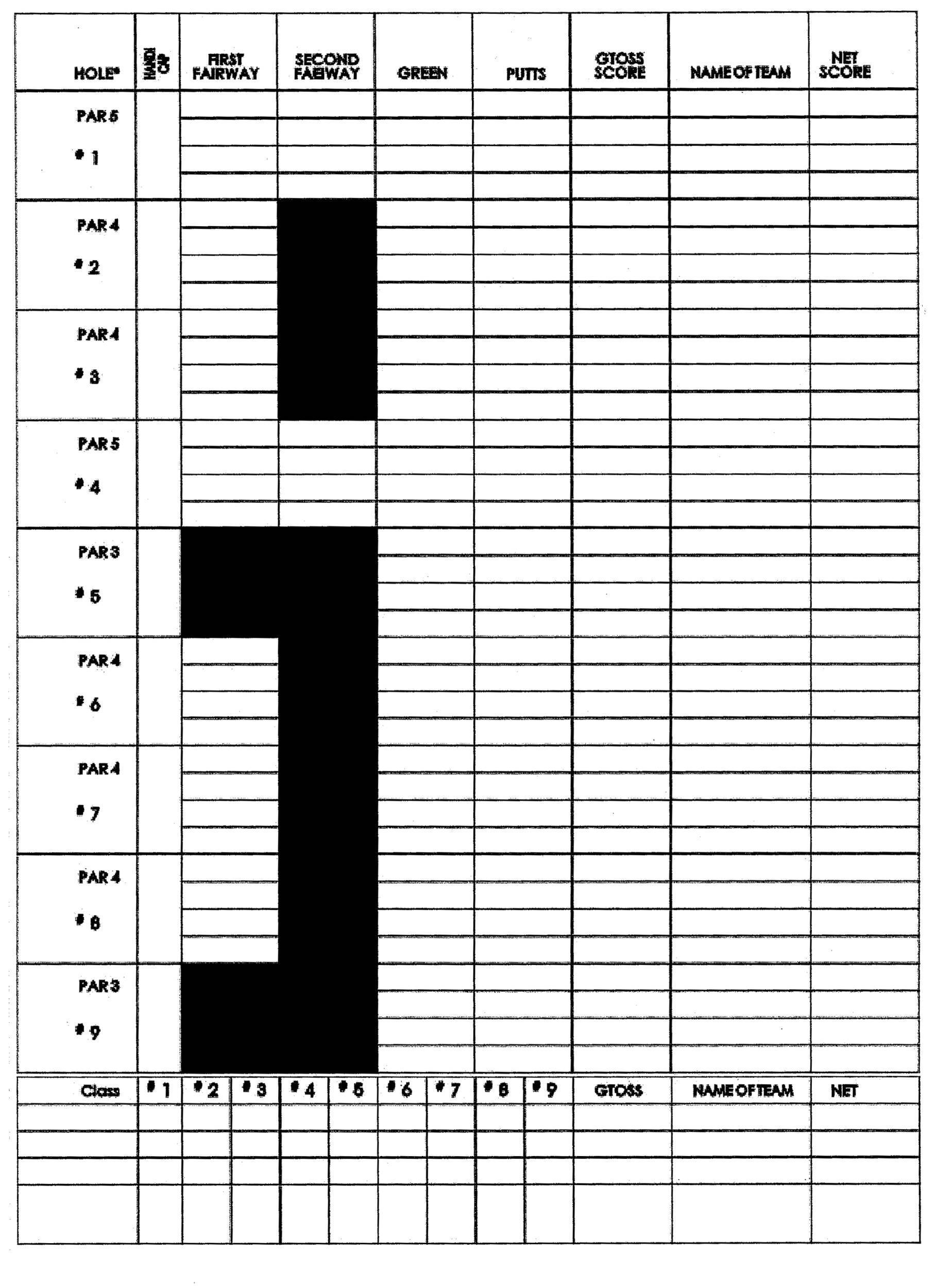 Bulls-Gameboard-Golf-Scoretabel Bull's NL - Game Dartboard - Golf
