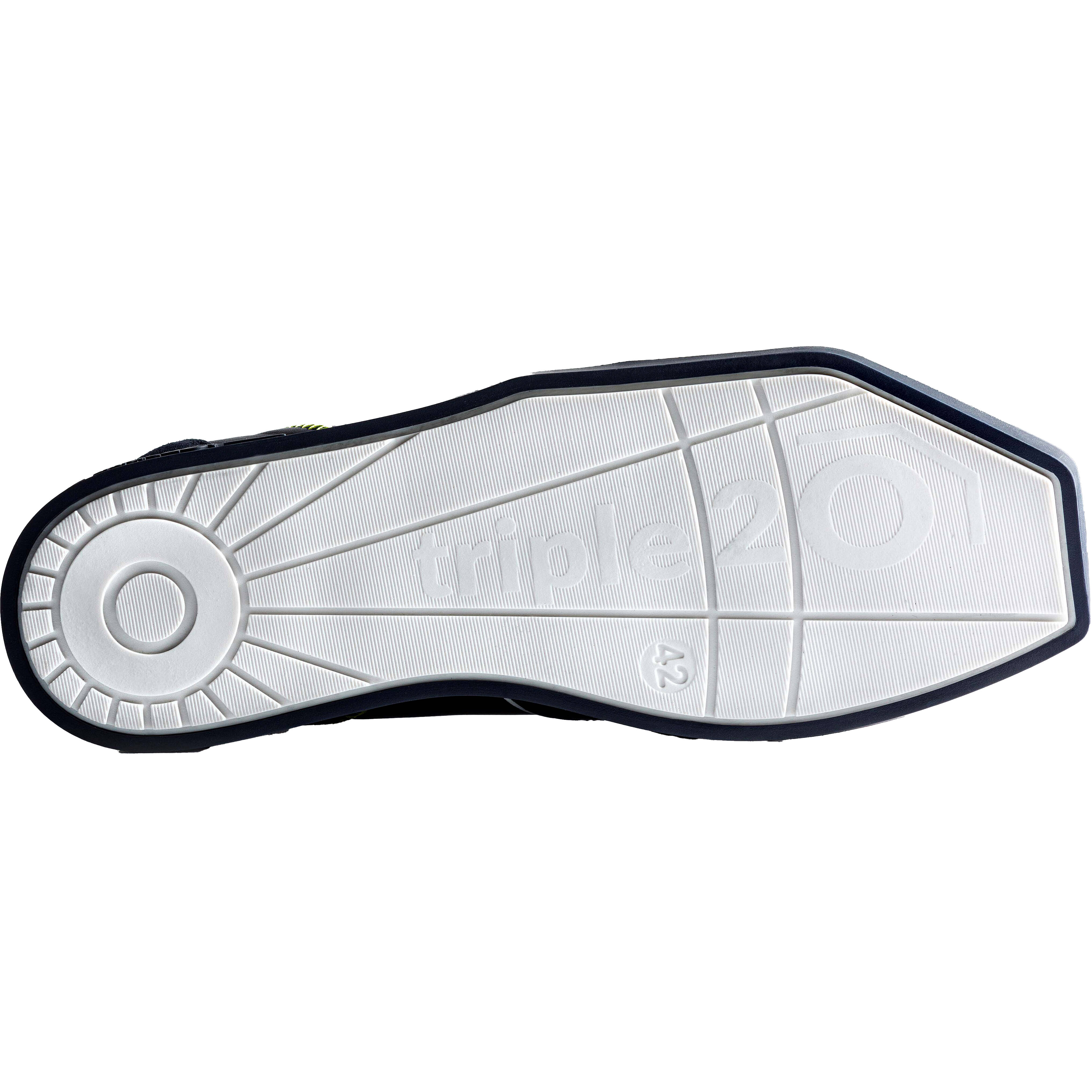 Triple20-Dartsshoes-Leder-Blau-Weiss-Sohle Triple20 Dartsshoes - Leder Blau/Weiß