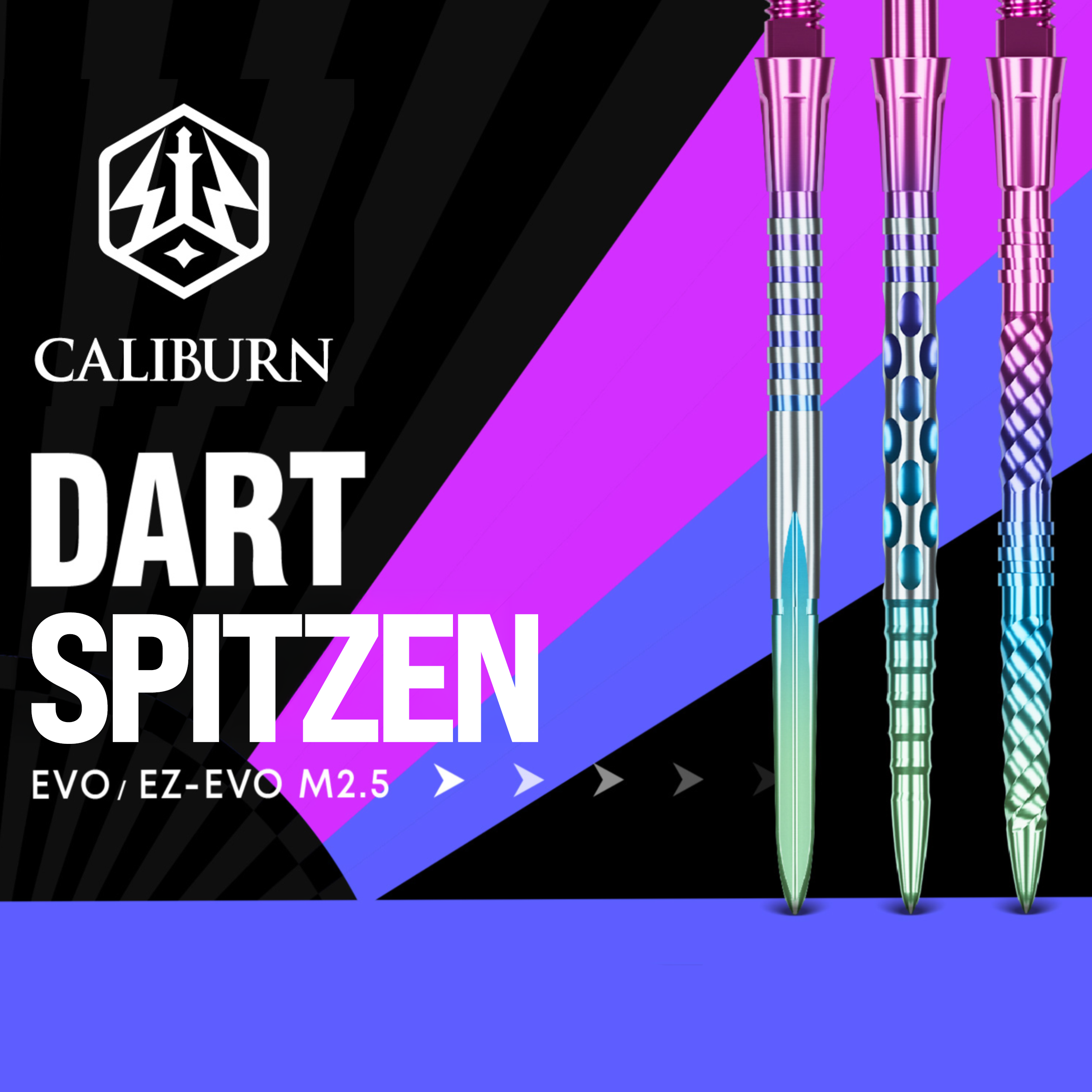 Caliburn - EZ-EVO Dual Grid Dots - Schwarz Caliburn - EZ-EVO Dual Grid Dots - Schwarz