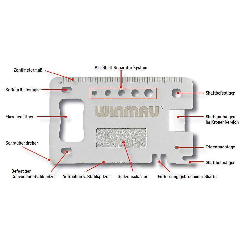 Winmau-Darts-Multi-Tool-Beschreibung Winmau - Darts Multi-Tool