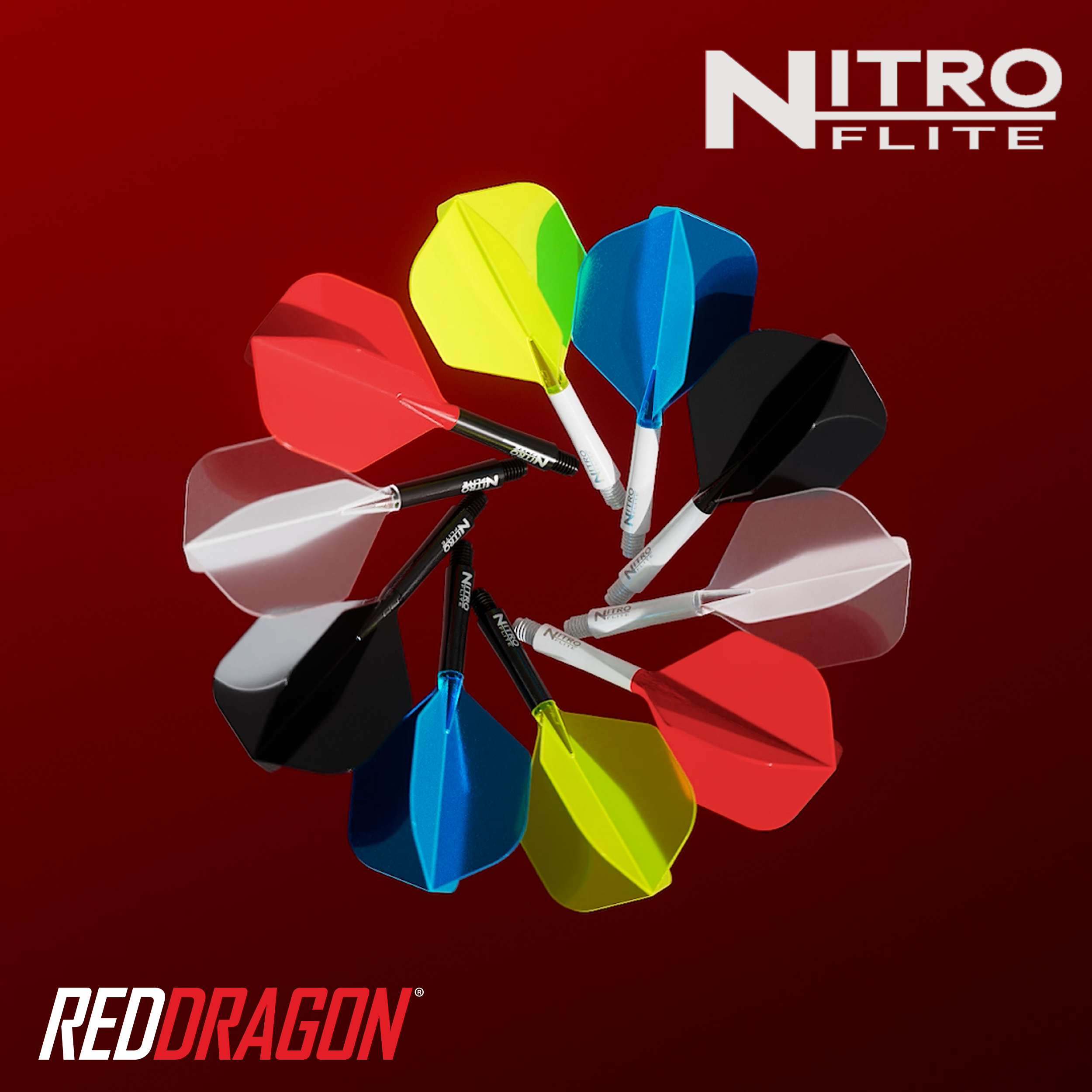 Red Dragon - Nitro Flite Flight Schwarz - Rot