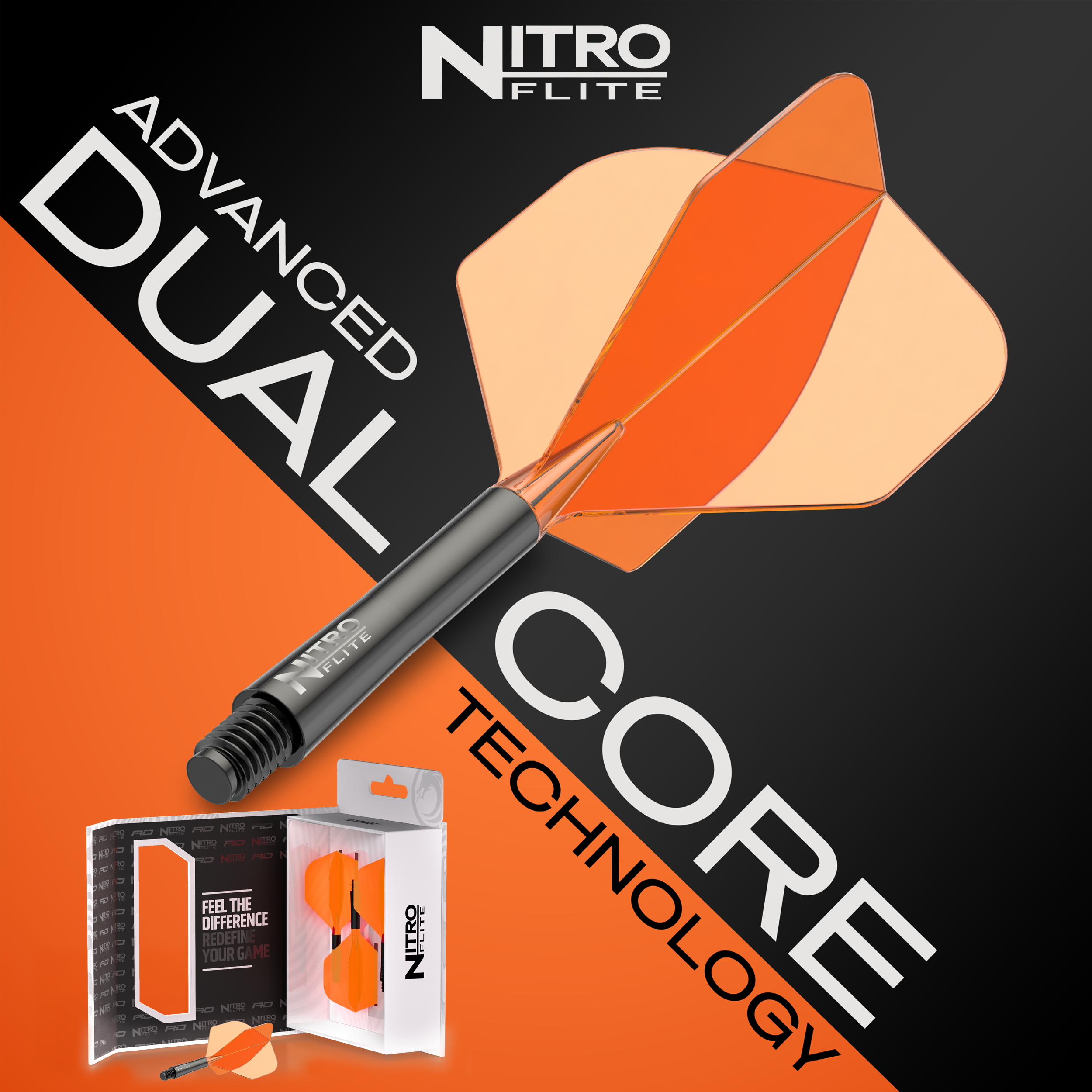 Red Dragon - Nitro Flite Flight Schwarz - Orange