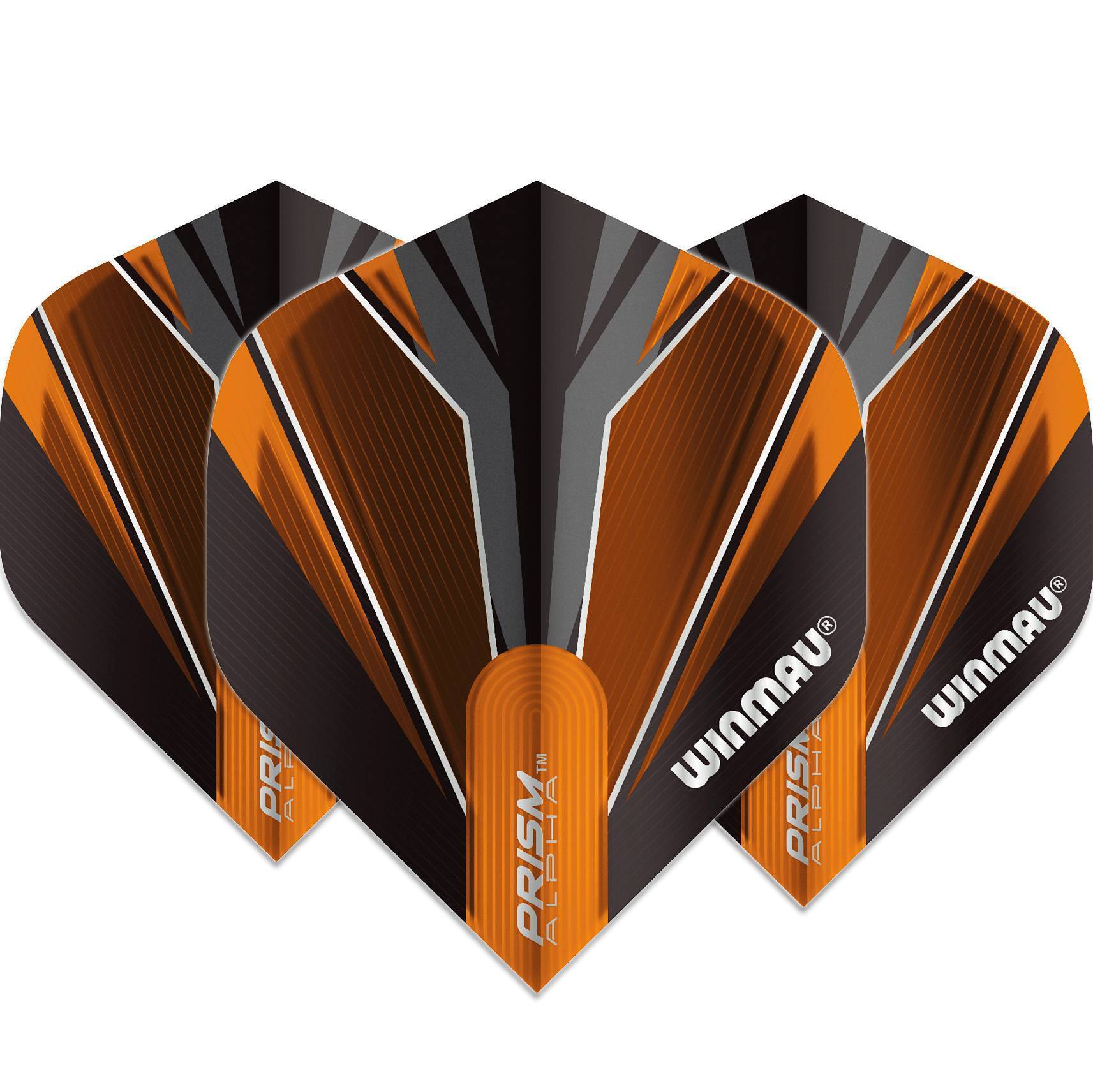 Winmau-Prism-Alpha-Black-Flight-Standard-Orange Winmau - Prism Alpha Black Flight - Standard