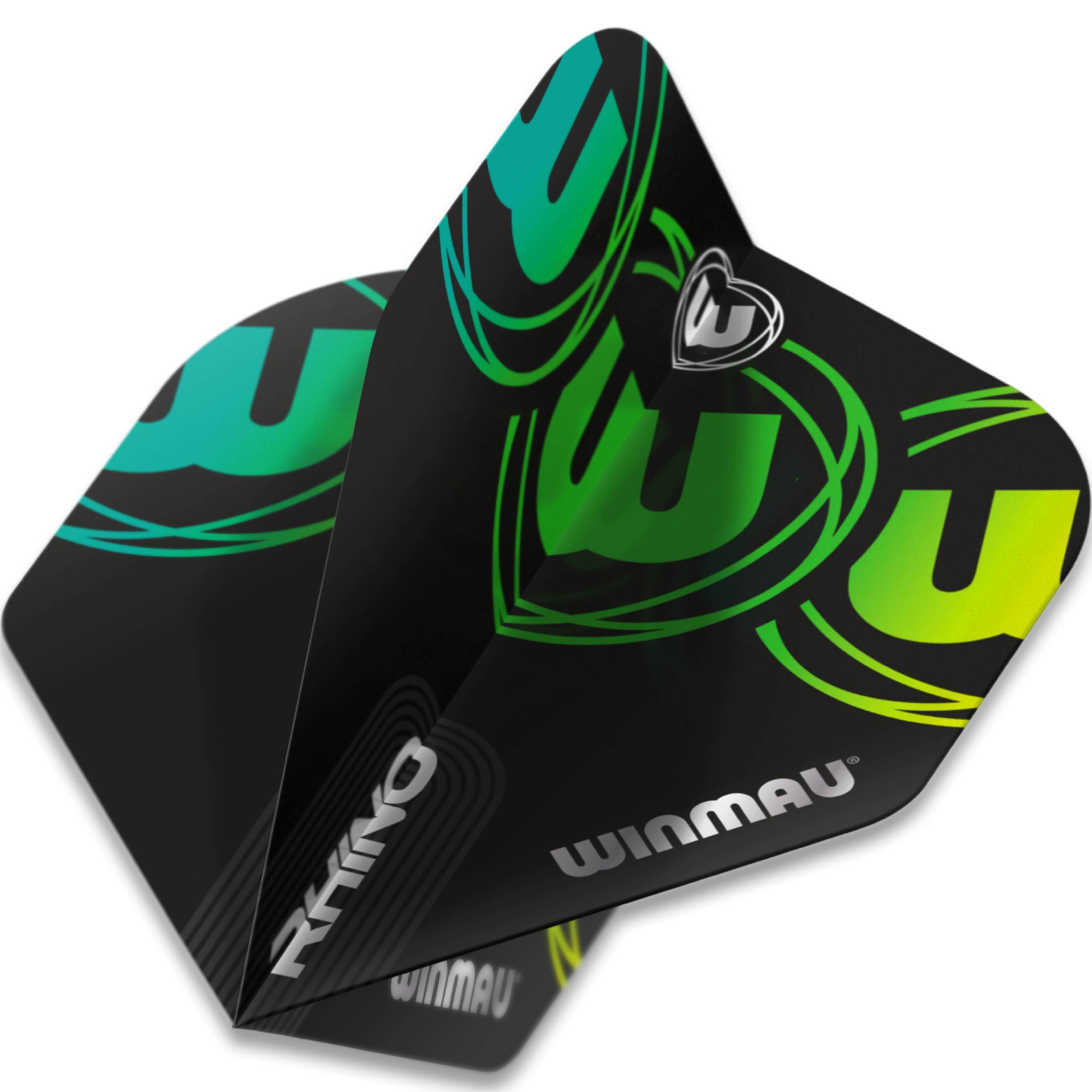 Winmau-Rhino-Triple-Logo-Flight-Standard-Grun-Dynamisch Winmau - Rhino Triple Logo Flight - Standard