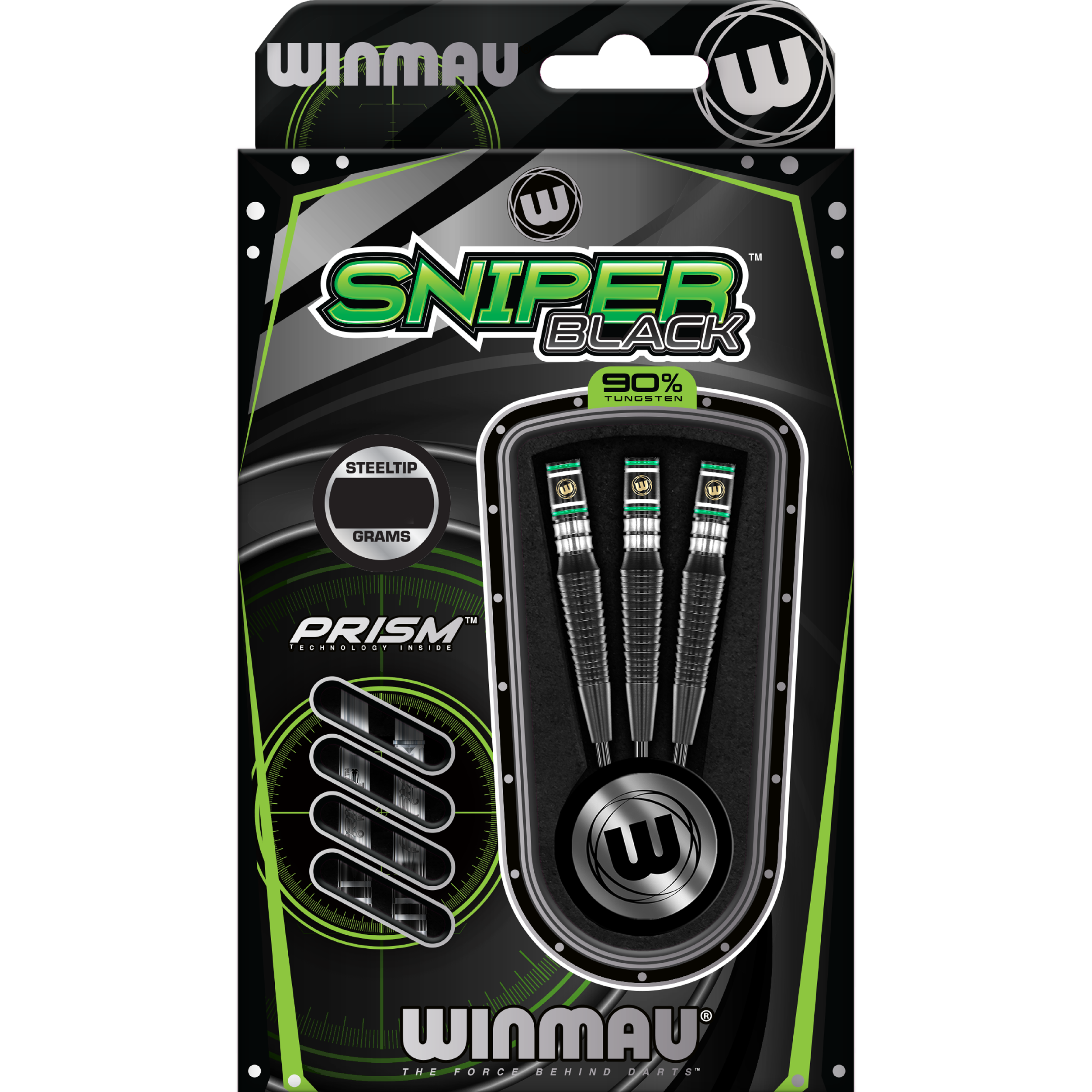 Winmau - Sniper Black 2025 - Steeldart Winmau - Sniper Black 2025 - Steeldart