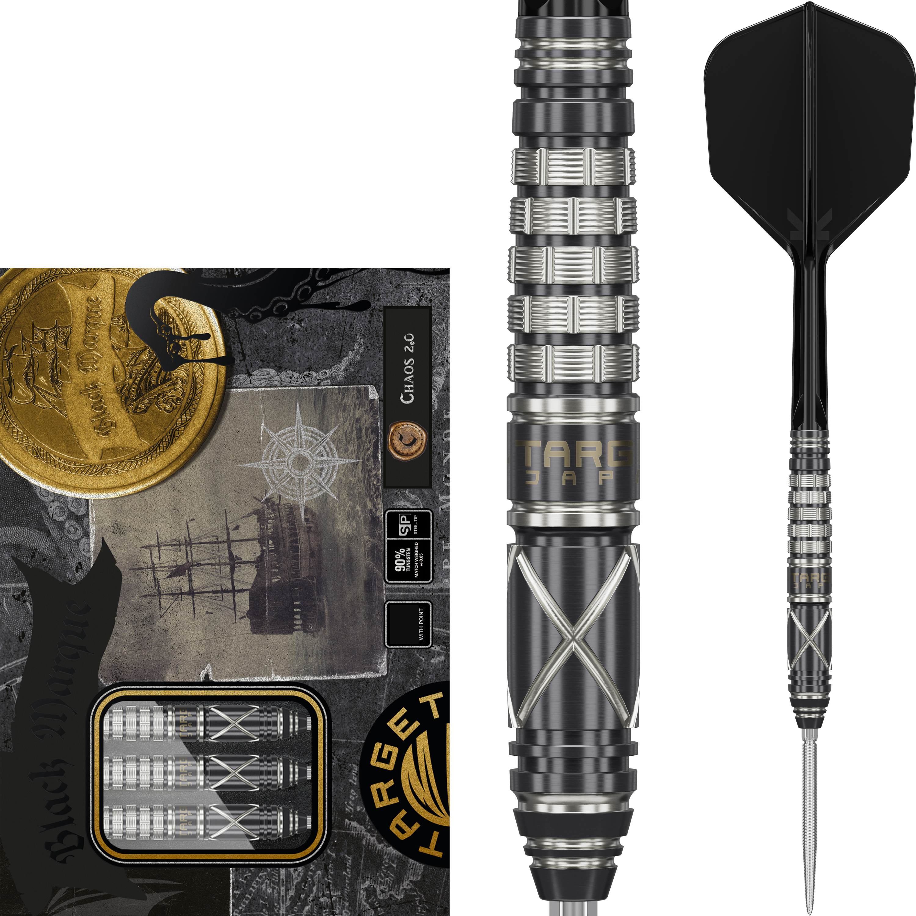 Target Japan - Swiss Point - Black Marque Chaos 2.0 - Steeldart Target Japan - Swiss Point - Black Marque Chaos 2.0 - Steeldart