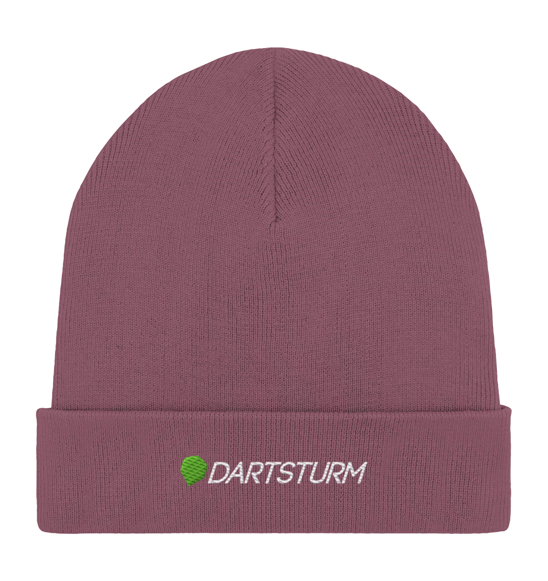 DartSturm - Logo Weiß Rib Beanie