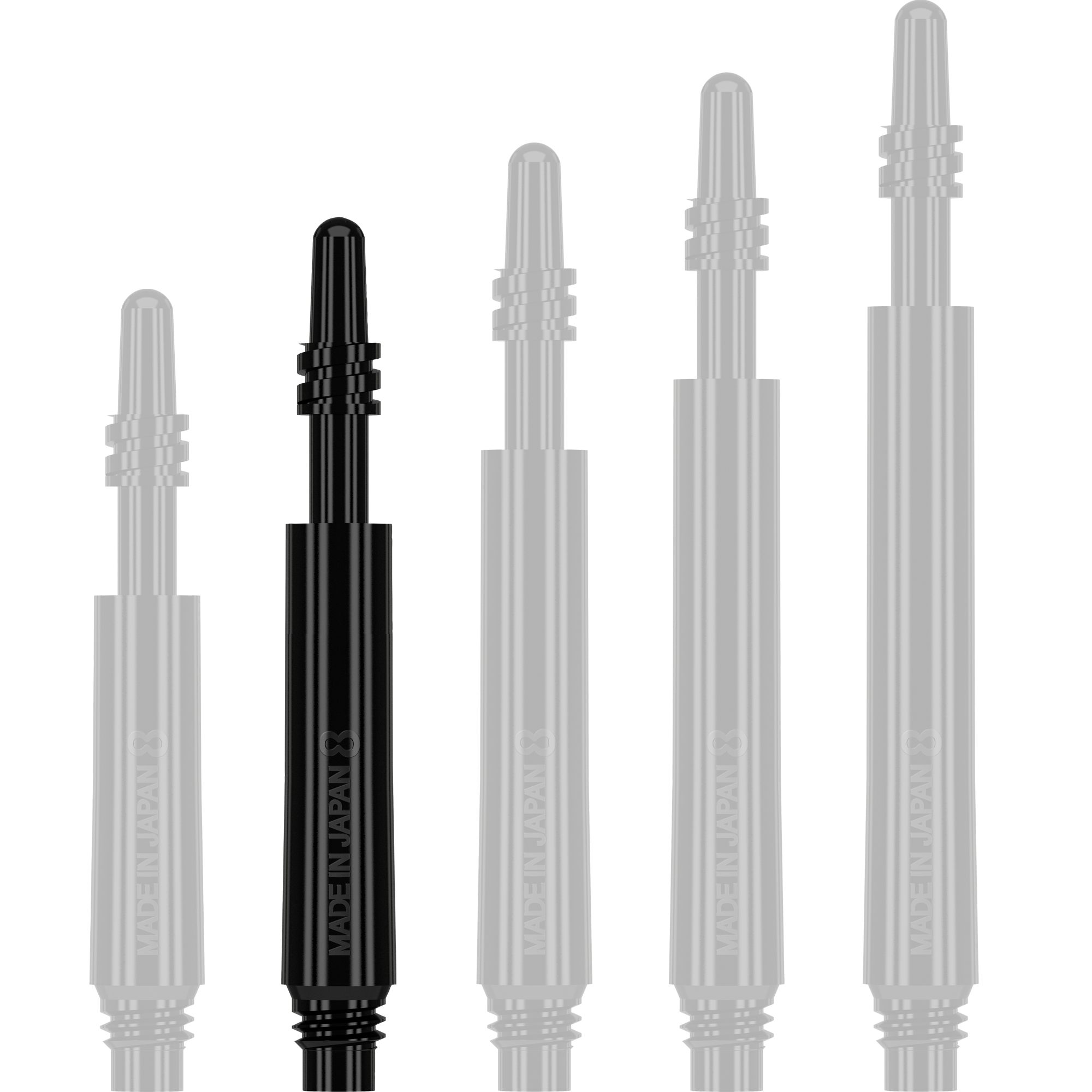 8 Flight - Regular Spin Shaft - Schwarz 8 Flight - Regular Spin Shaft - Schwarz