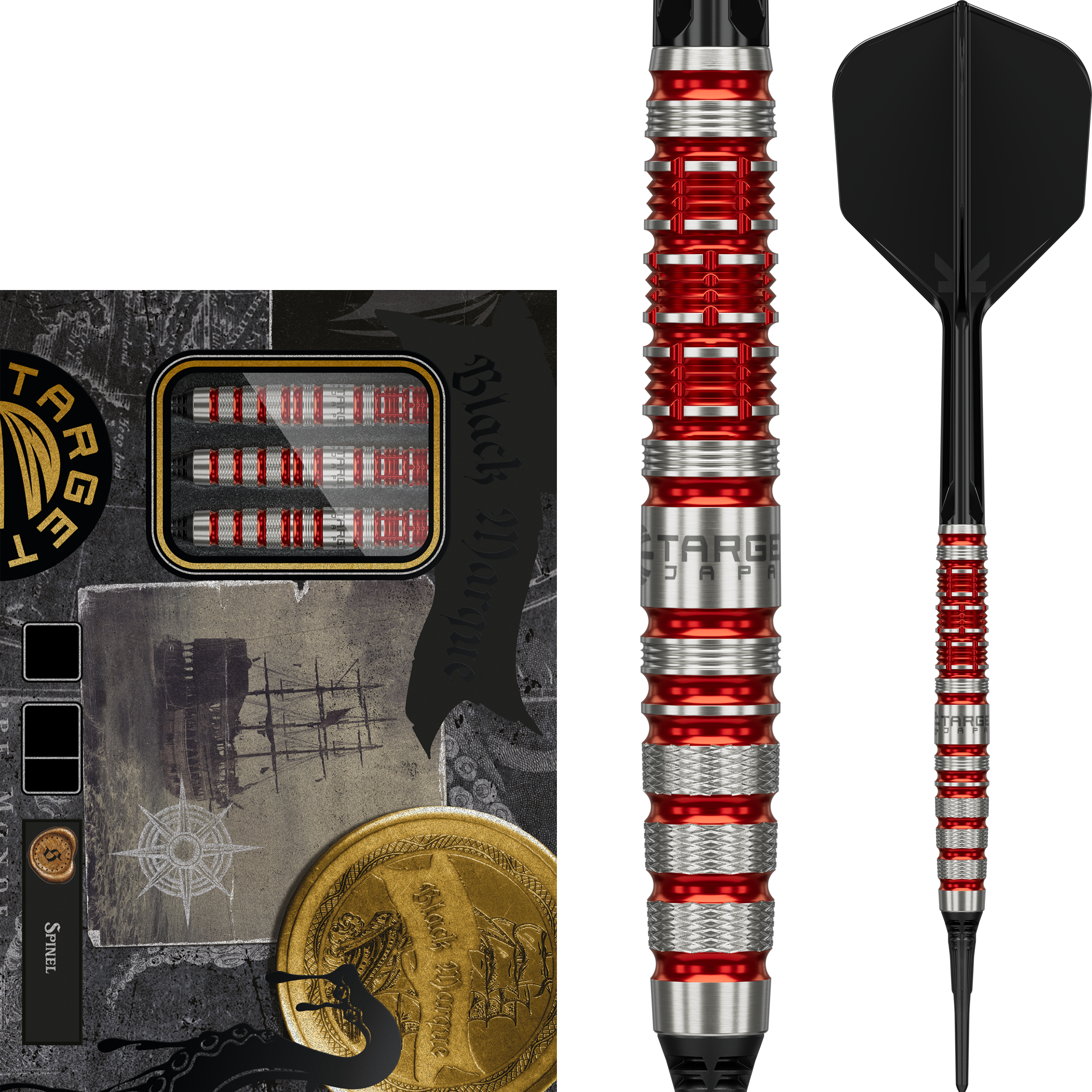 Target Japan - Black Marque Spinel - Softdart Target Japan - Black Marque Spinel - Softdart