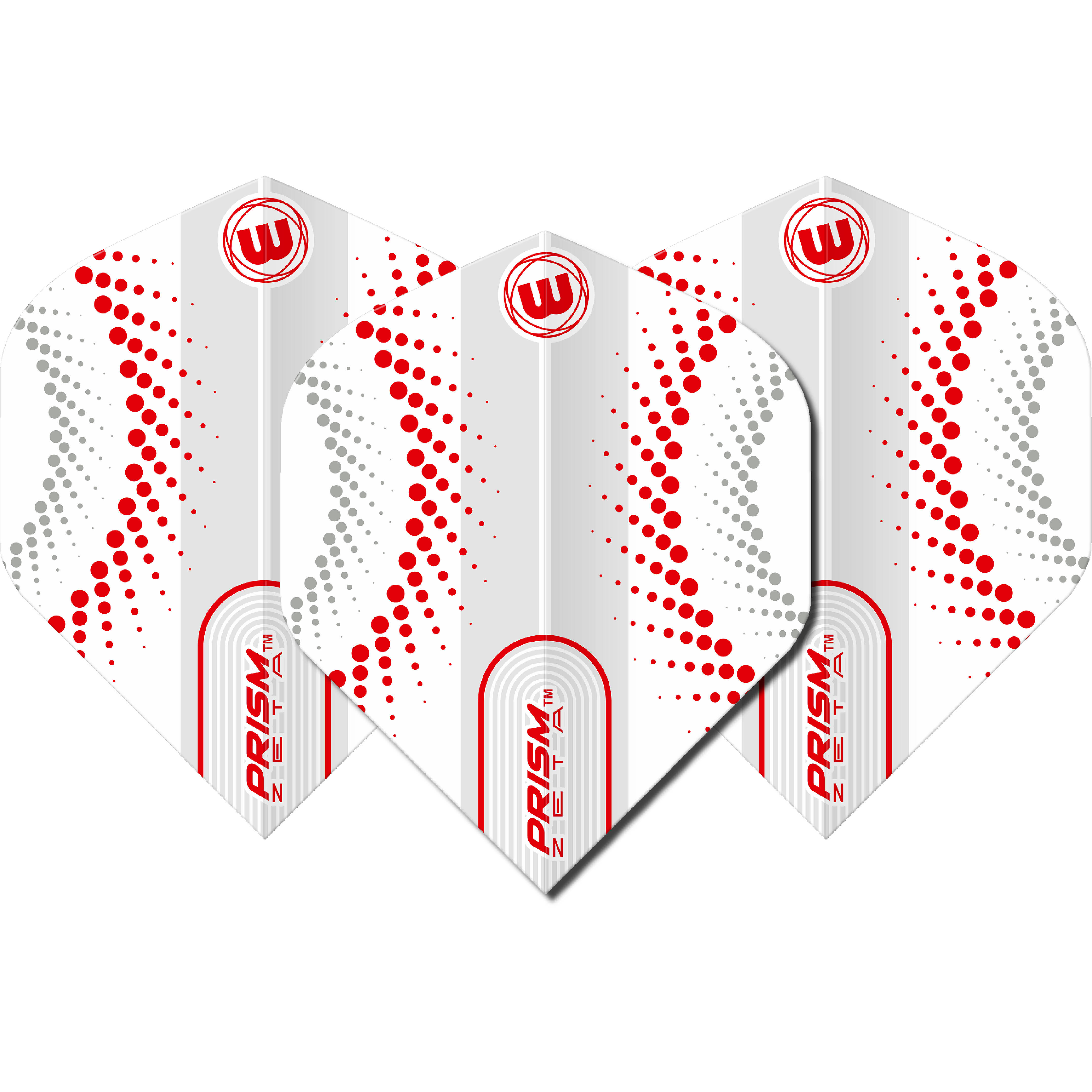 Winmau-Prism-Zeta-White-Swirl-Flight-Standard-Rot Winmau - Prism Zeta White Swirl Flight - Standard