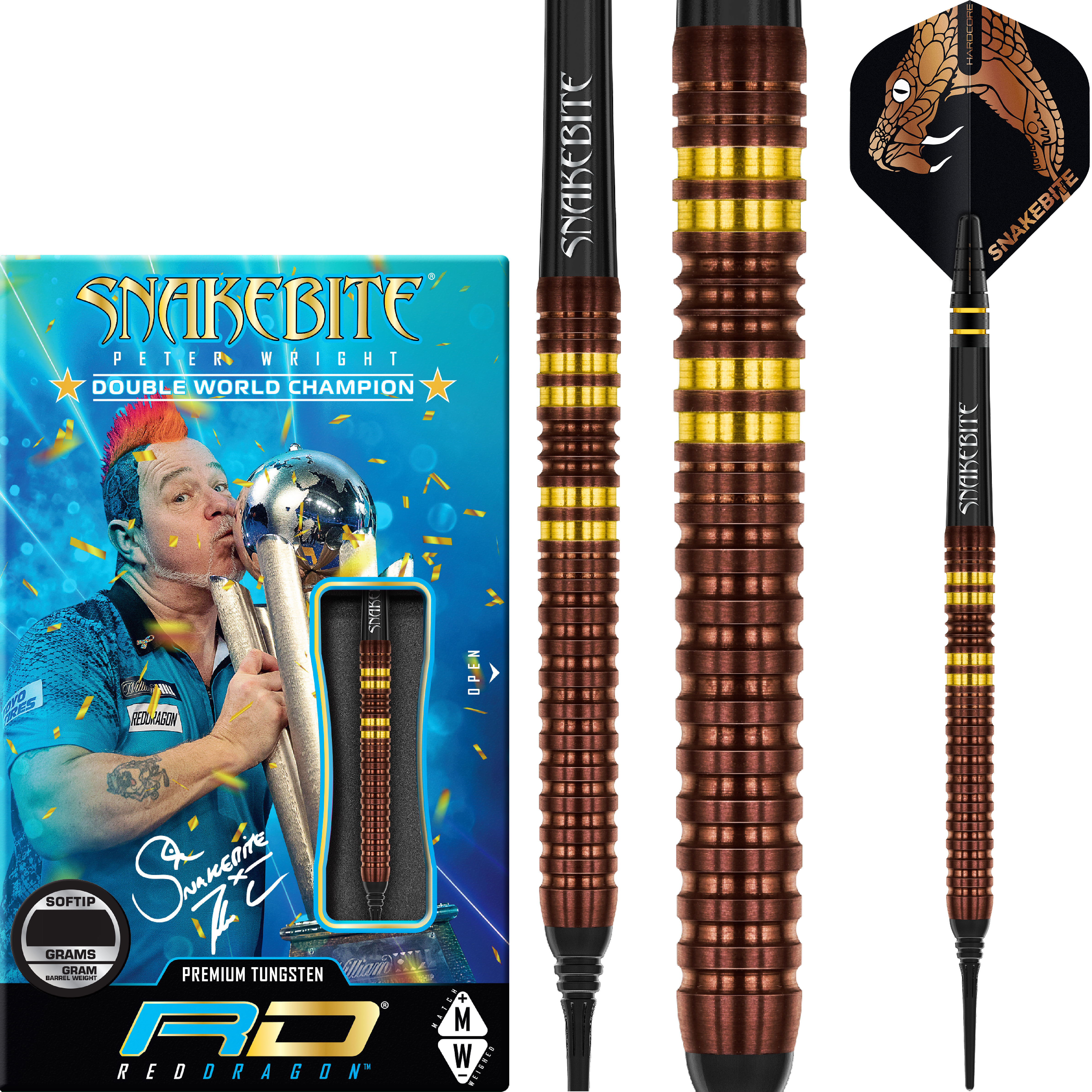 Red-Dragon-Peter-Wright-Copper-Fusion-Softdart-Collage Red Dragon - Peter Wright Copper Fusion - Softdart