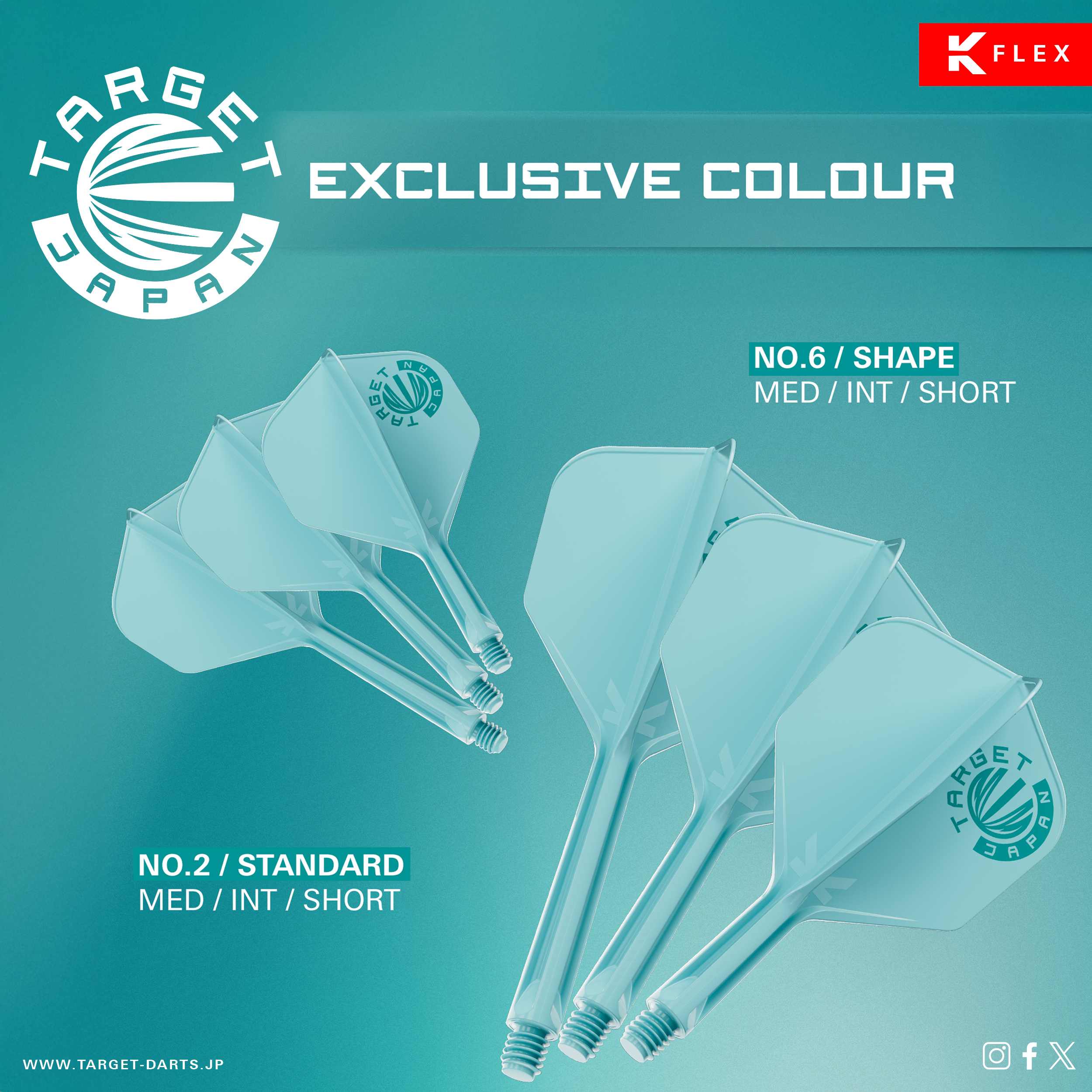 Target Japan - K-Flex Flightsystem Logo Aqua - No2 Target Japan - K-Flex Flightsystem Logo Aqua - No2