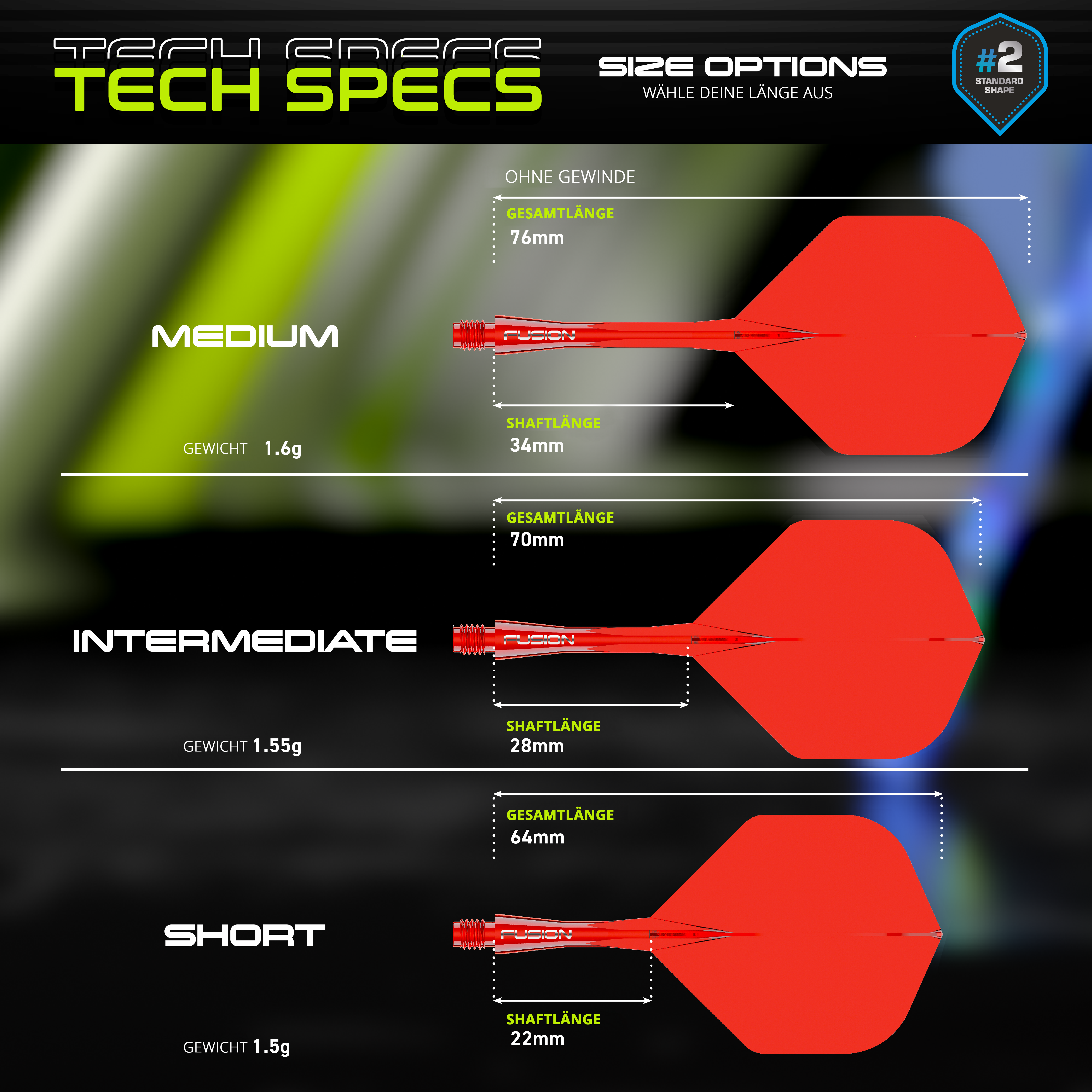 Winmau - Fusion Flightsystem Rot - No2 Winmau - Fusion Flightsystem Rot - No2