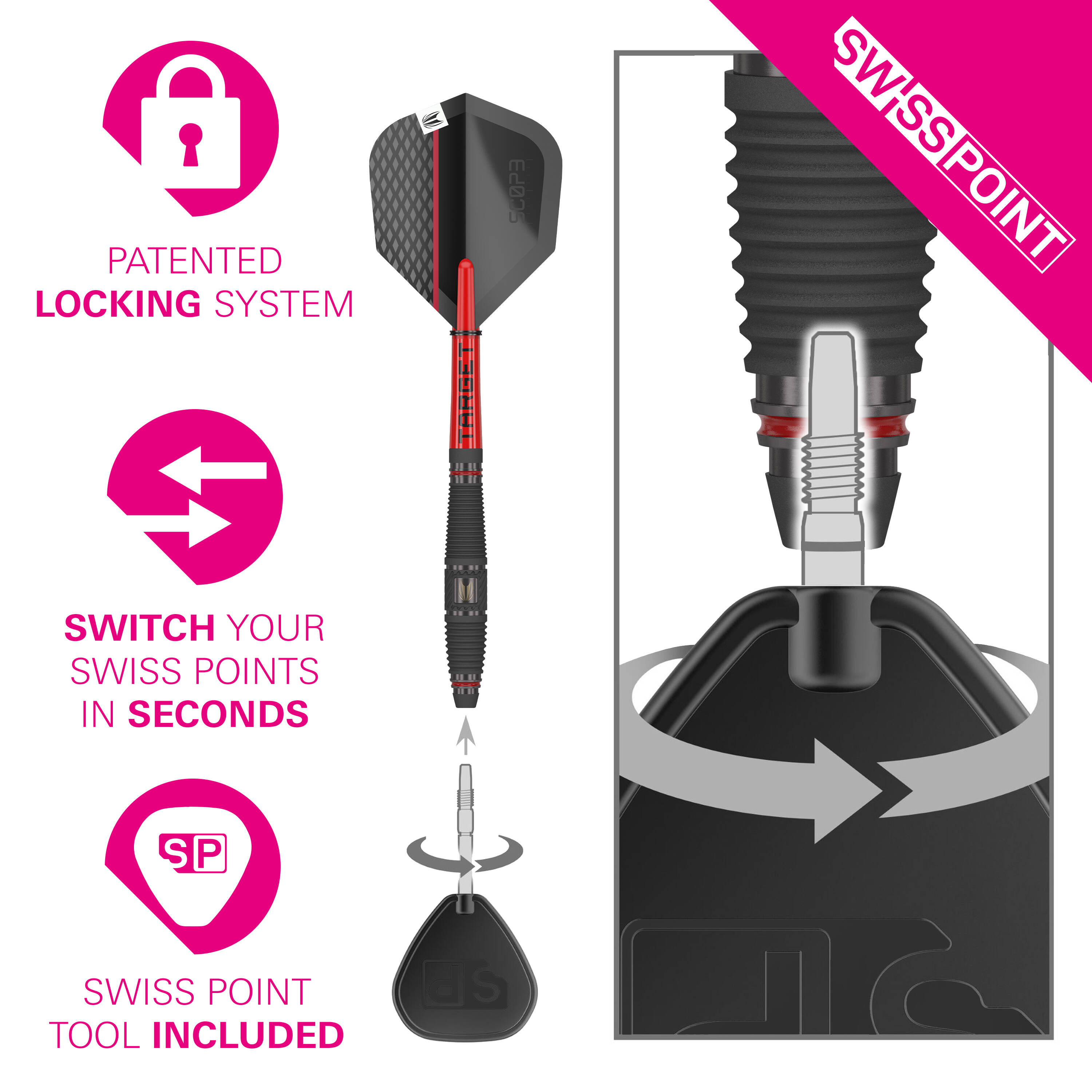 Target - Swiss Point - Scope 03 - Steeldart Target - Swiss Point - Scope 03 - Steeldart