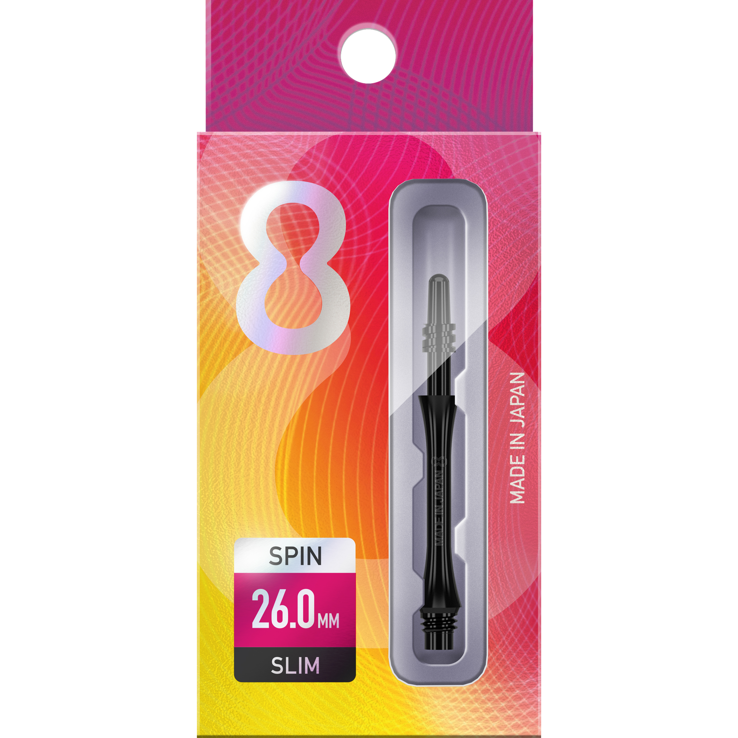 8 Flight - Slim Spin Shaft - Schwarz 8 Flight - Slim Spin Shaft - Schwarz