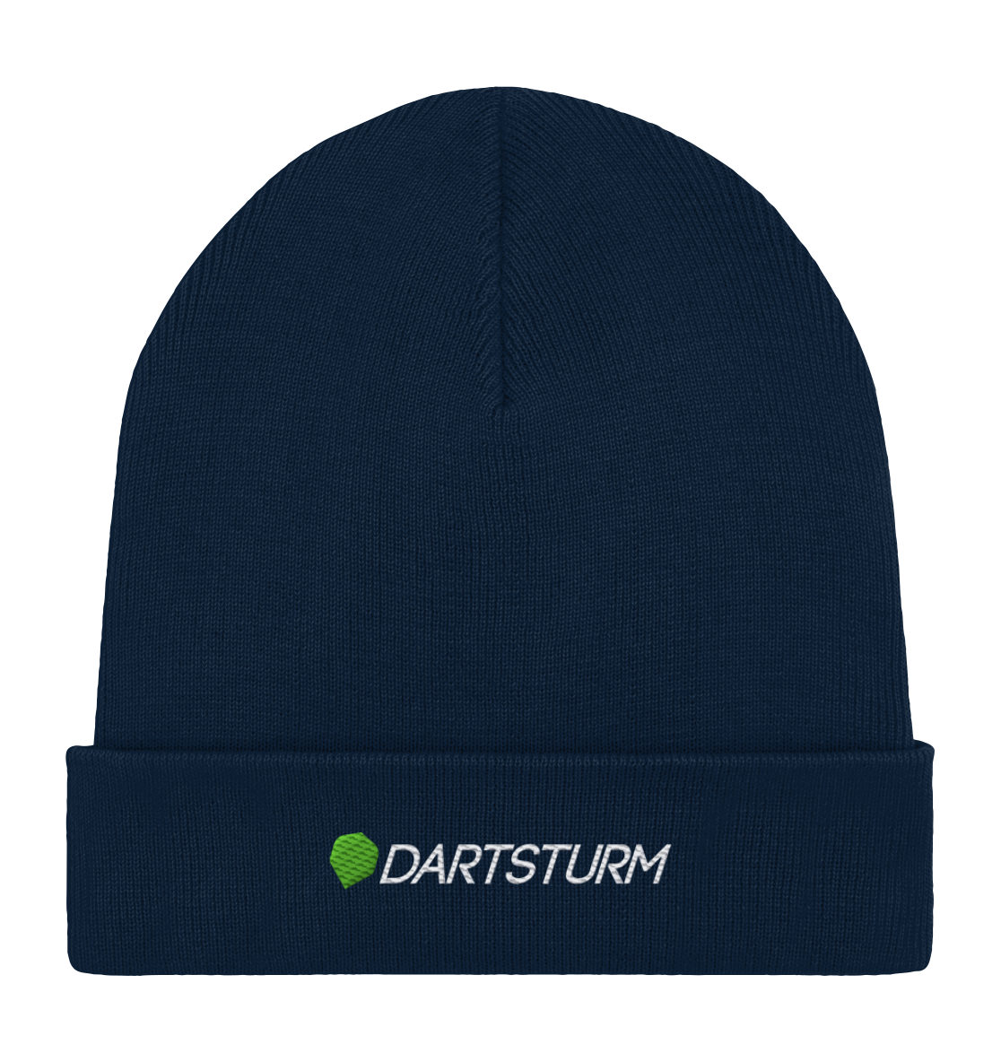 DartSturm - Logo Weiß Rib Beanie