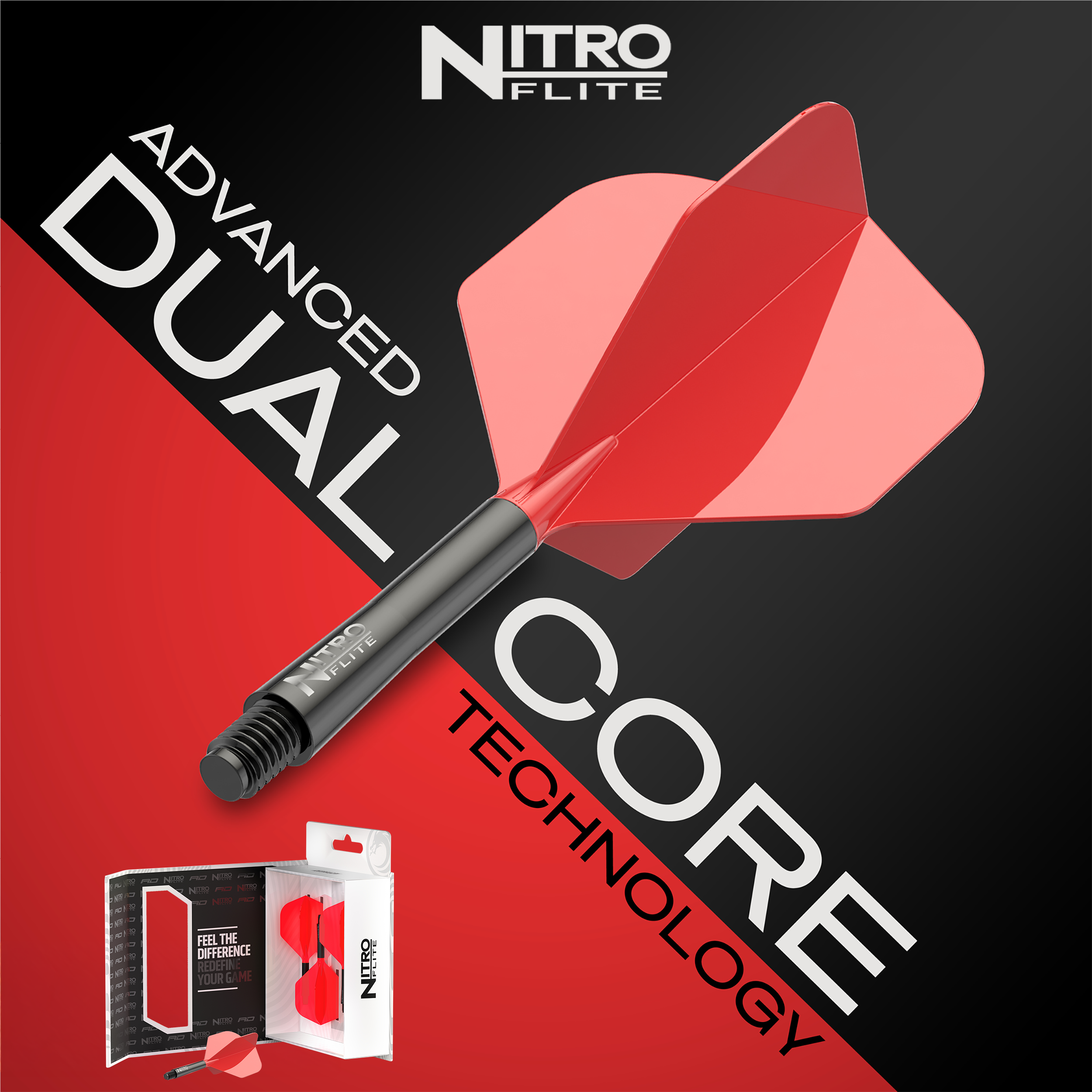 Red Dragon - Nitro Flite Flight Schwarz - Rot Red Dragon - Nitro Flite Flight Schwarz - Rot