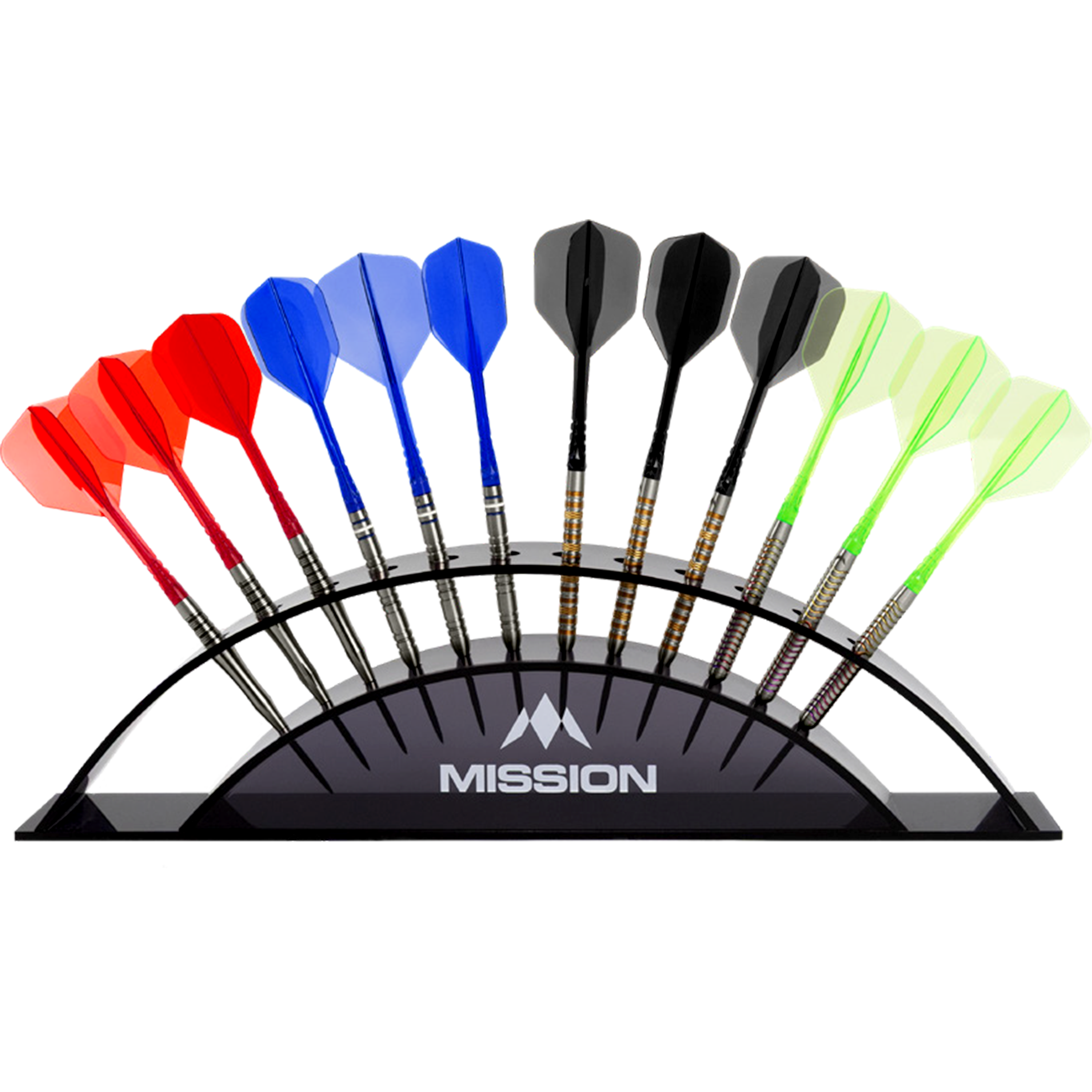 Mission - Acryl Dartständer Arc - 12-Fach Mission - Acryl Dartständer Arc - 12-Fach