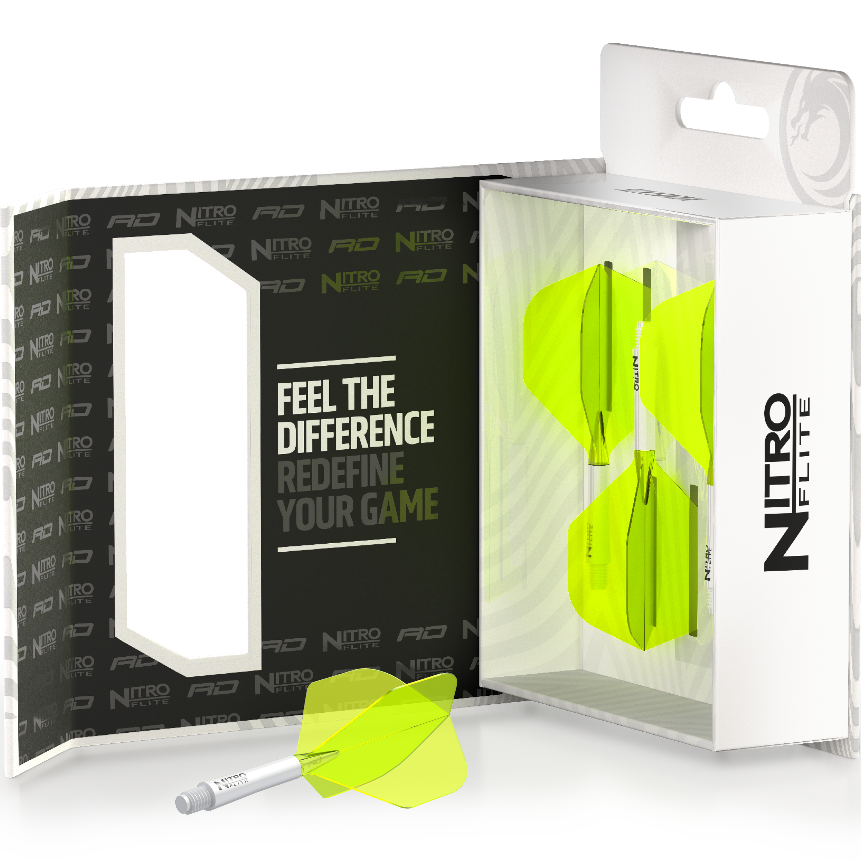 Red Dragon - Nitro Flite Flight Weiß - Gelb