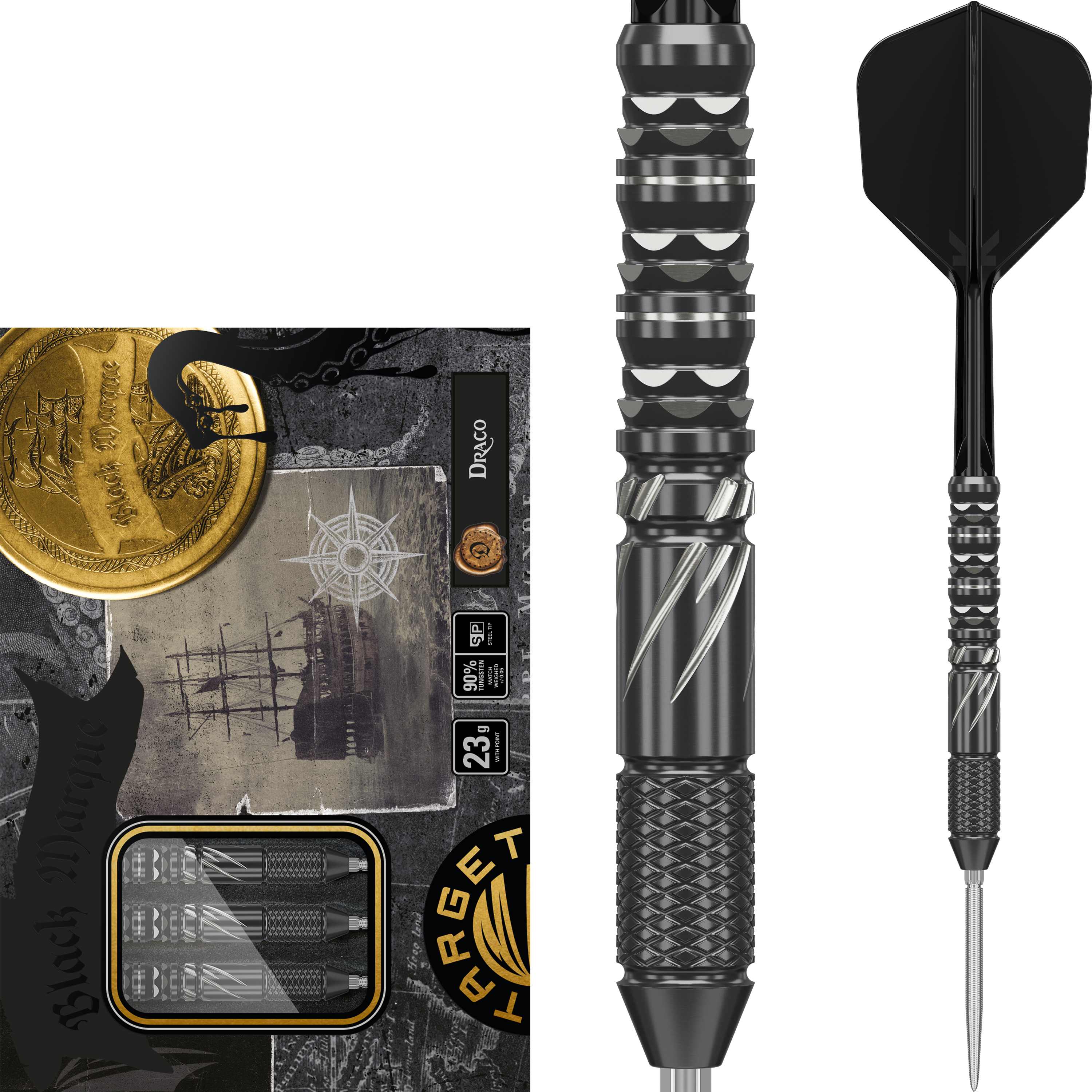 Target Japan - Swiss Point - Black Marque Draco - Steeldart