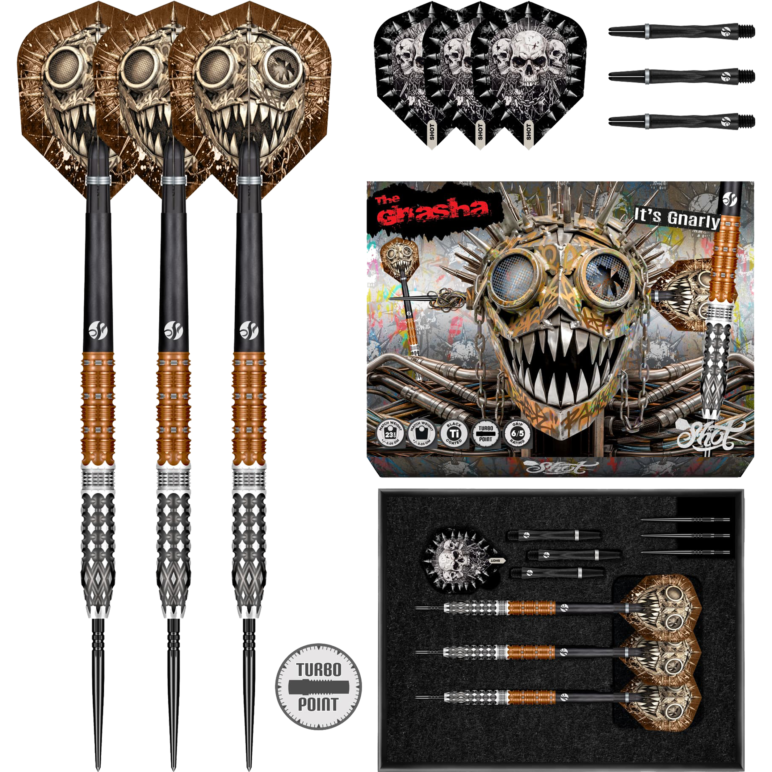 Shot - Turbo Point - Gnarly Gnasha - Steeldart