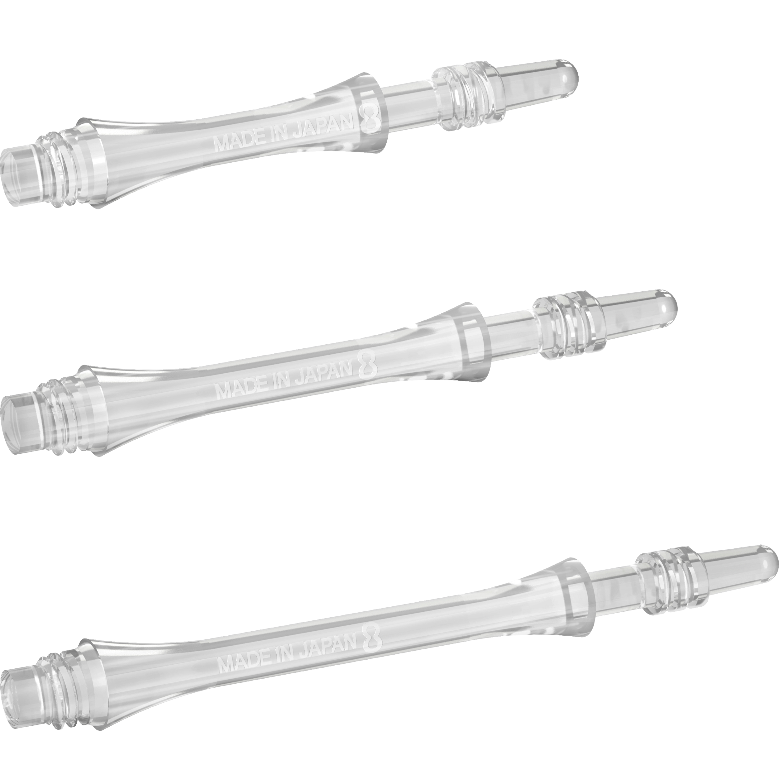 8 Flight - Slim Spin Shaft - Transparent 8 Flight - Slim Spin Shaft - Transparent