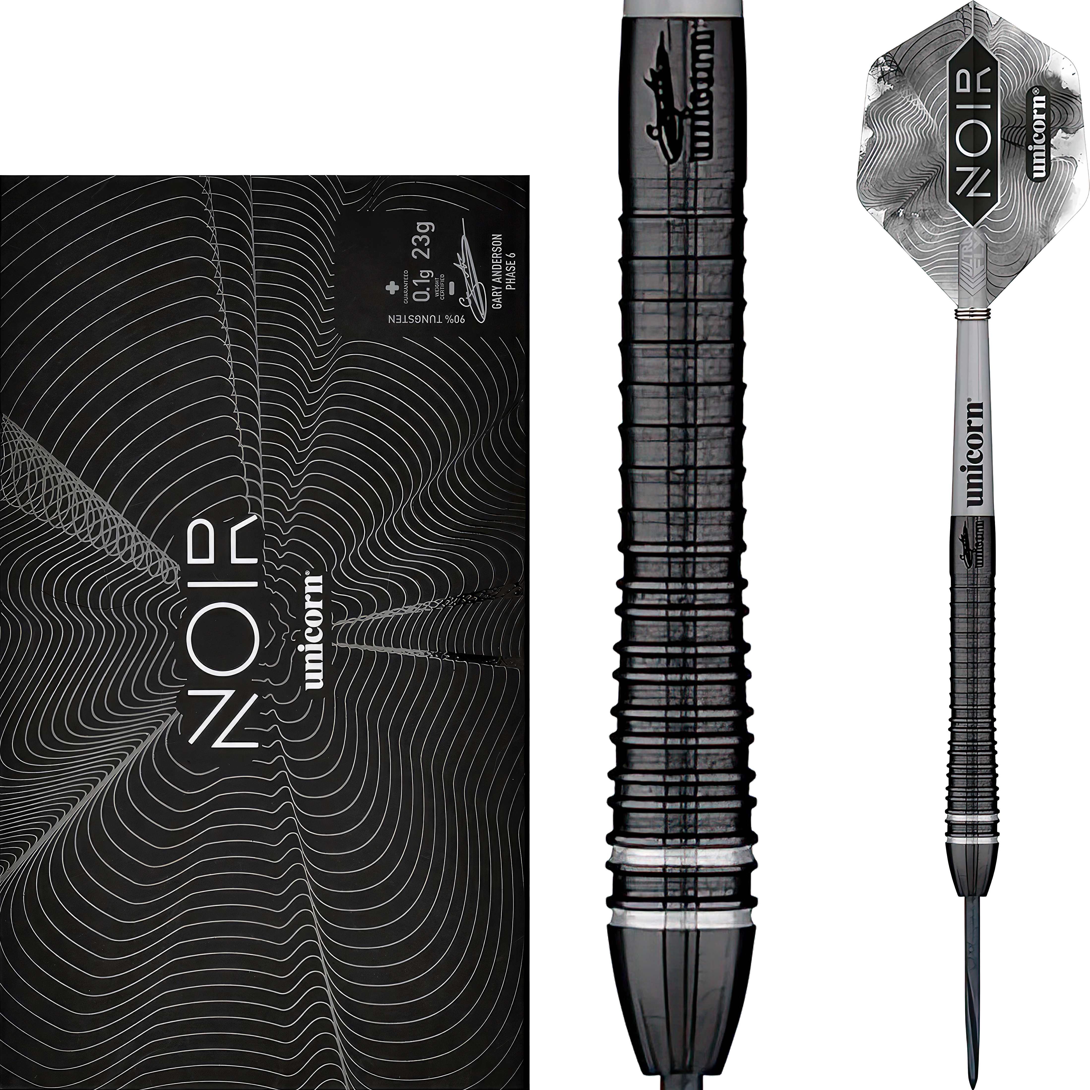 Unicorn - Gary Anderson Phase 6 Noir - Steeldart Unicorn - Gary Anderson Phase 6 Noir - Steeldart