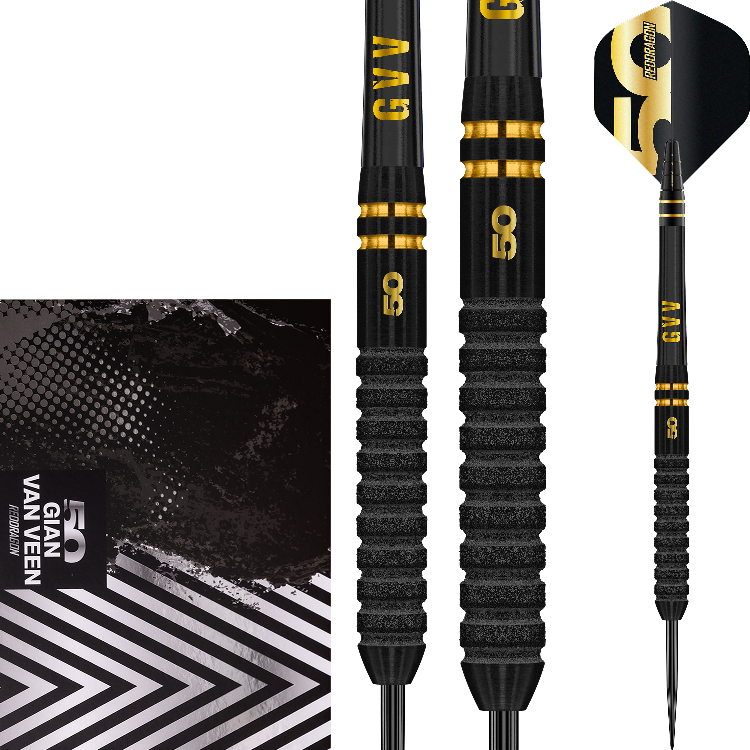 Red Dragon - 50 Years Player Edition Gian Van Veen - Steeldart Red Dragon - 50 Years Player Edition Gian Van Veen - Steeldart