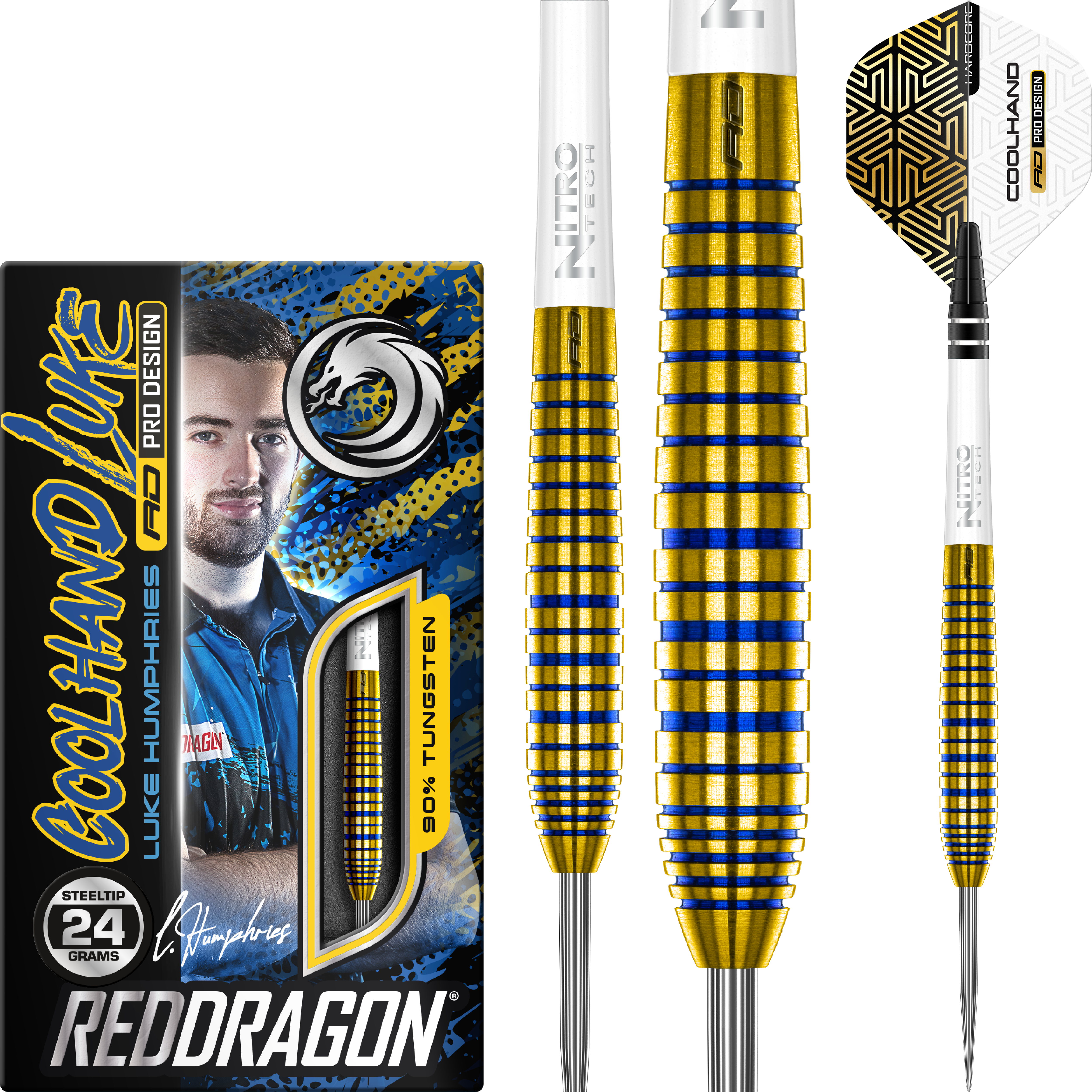 Red Dragon - Luke Humphries TX3 Gold SE - Steeldart Red Dragon - Luke Humphries TX3 Gold SE - Steeldart