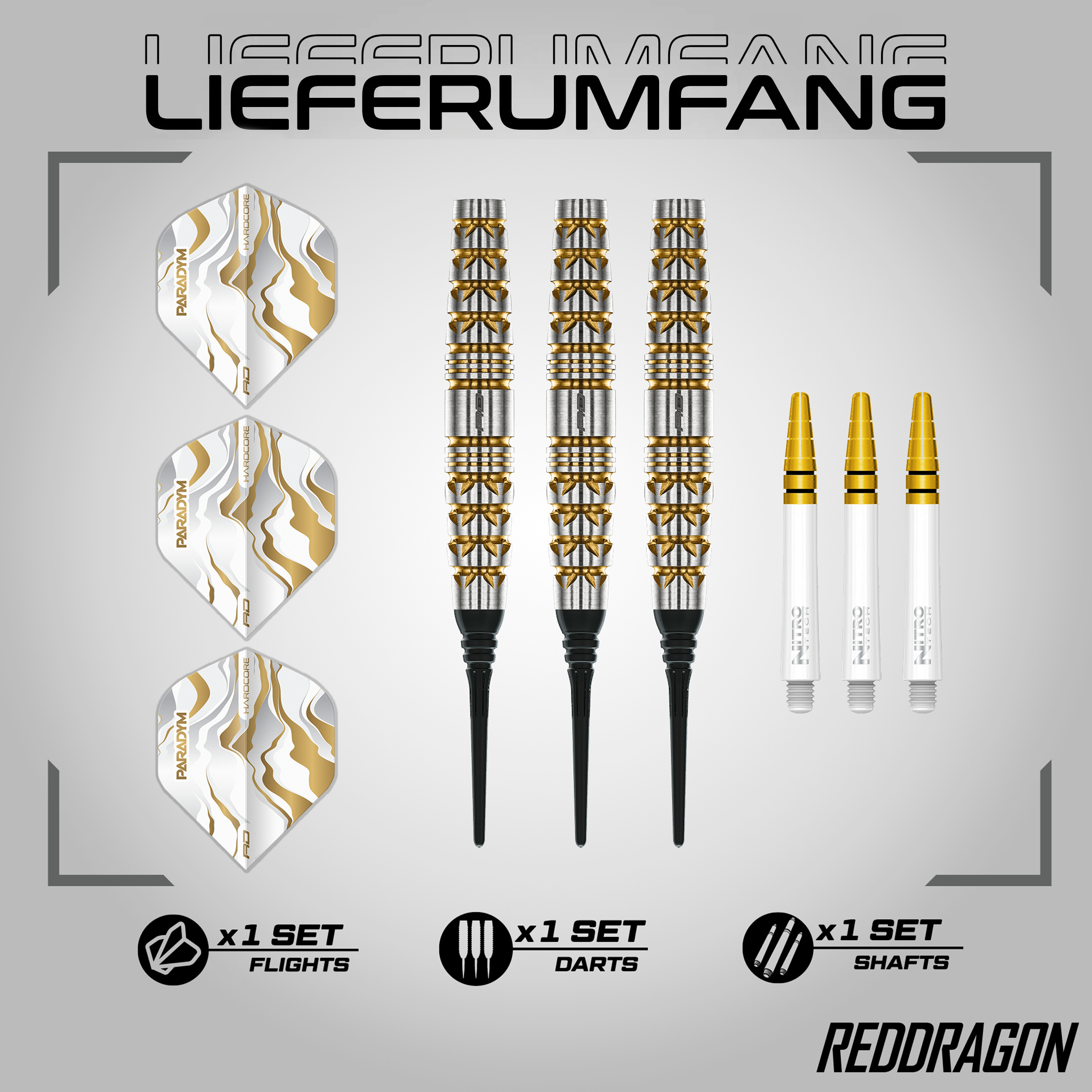 Red Dragon - Paradym Gold Torpedo - Softdart