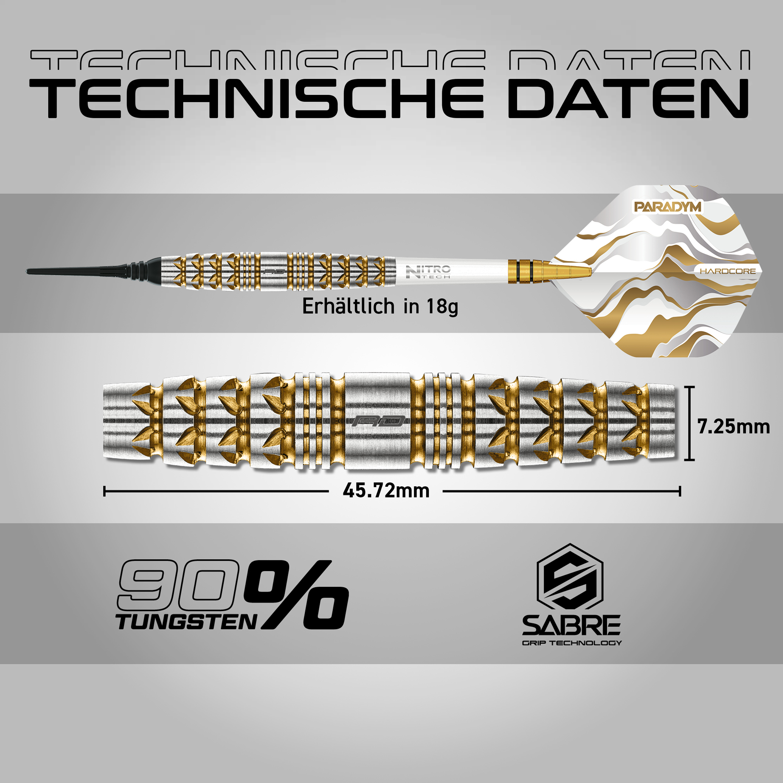 Red Dragon - Paradym Gold Torpedo - Softdart Red Dragon - Paradym Gold Torpedo - Softdart