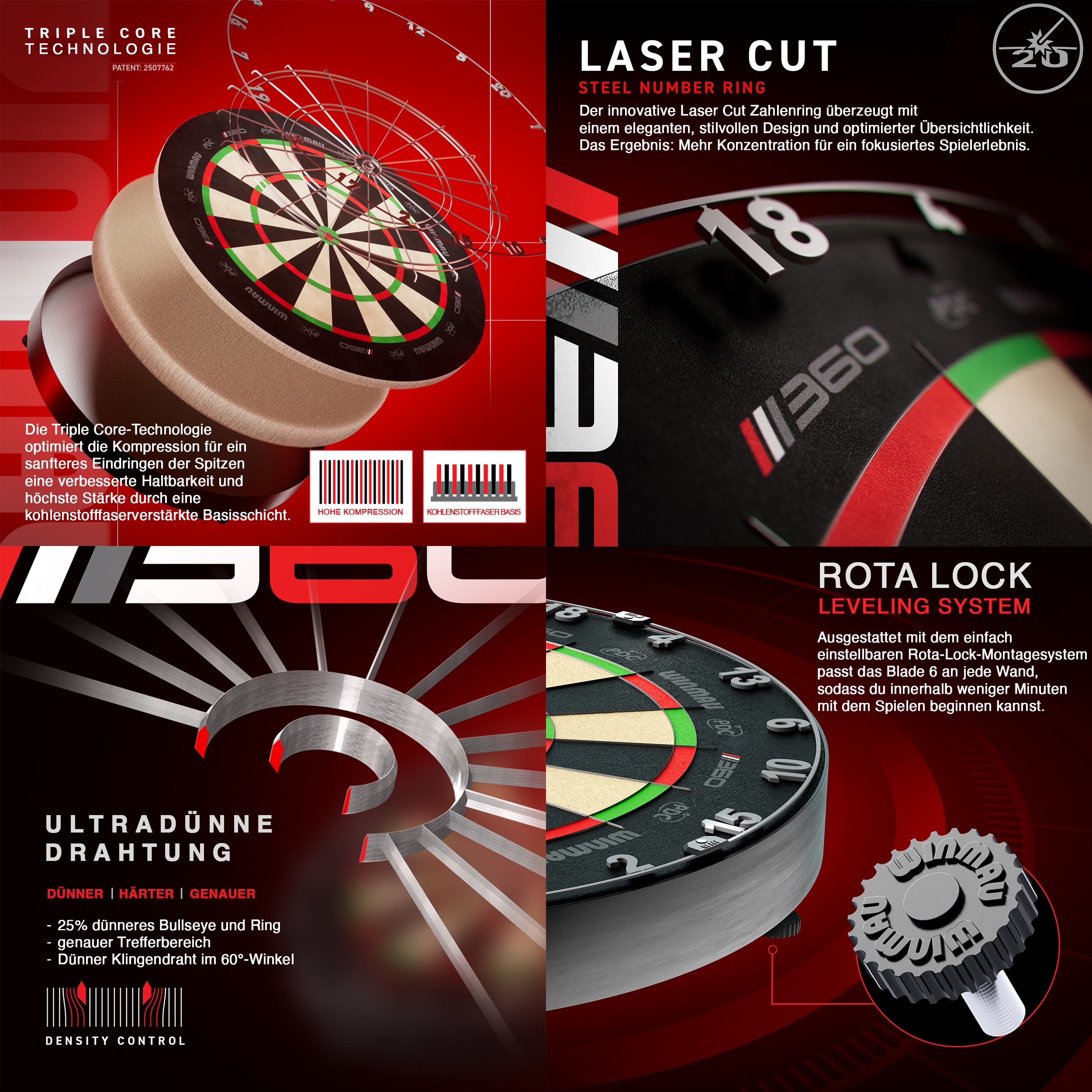 Winmau - Blade 360 Dartboard Surround - Bundle Winmau - Blade 360 Dartboard Surround - Bundle