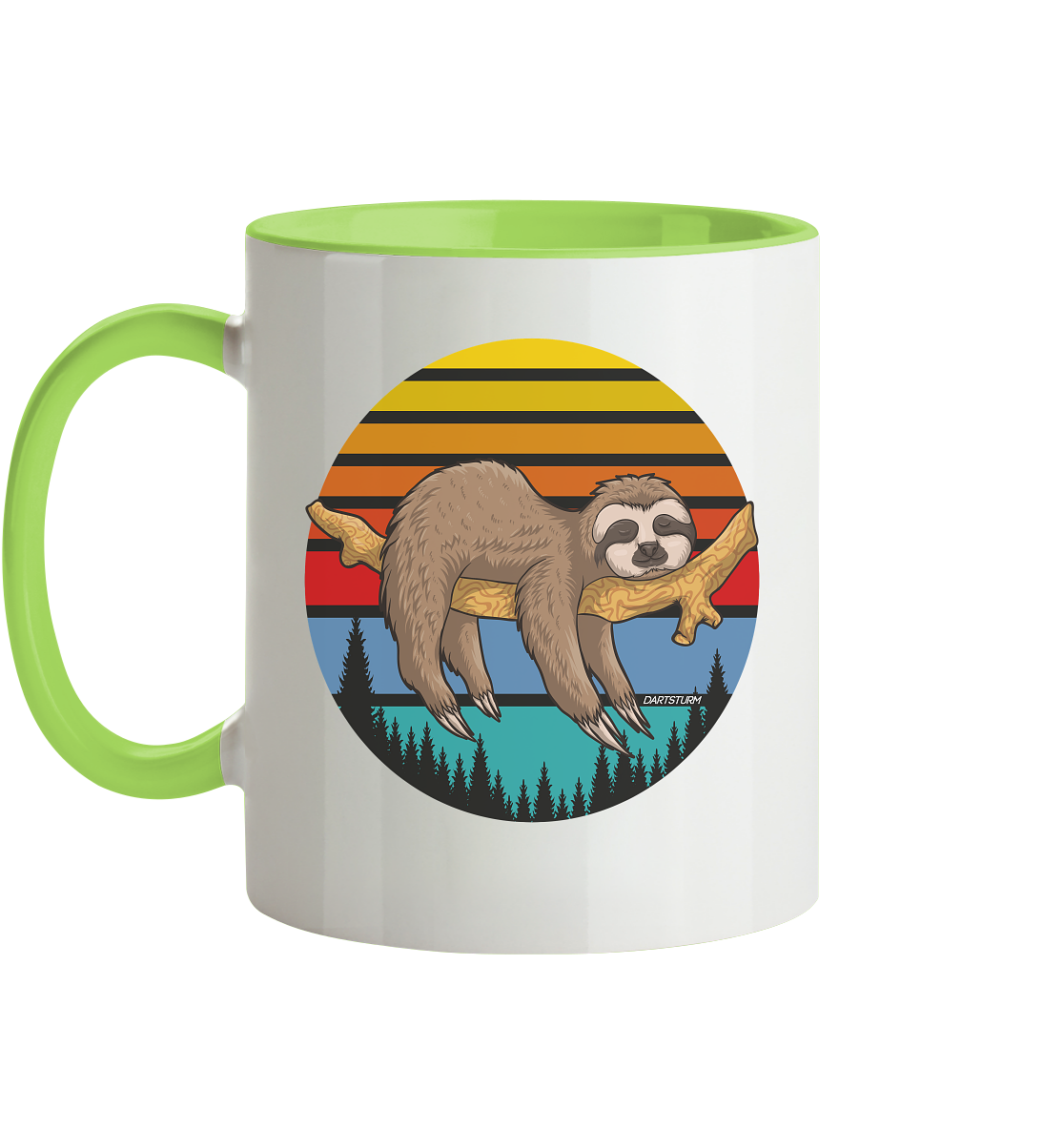 DartSturm - Lazy Sloth - Tasse zweifarbig