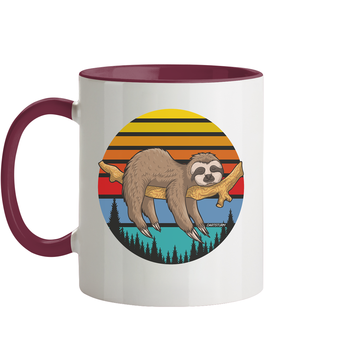 DartSturm - Lazy Sloth - Tasse zweifarbig