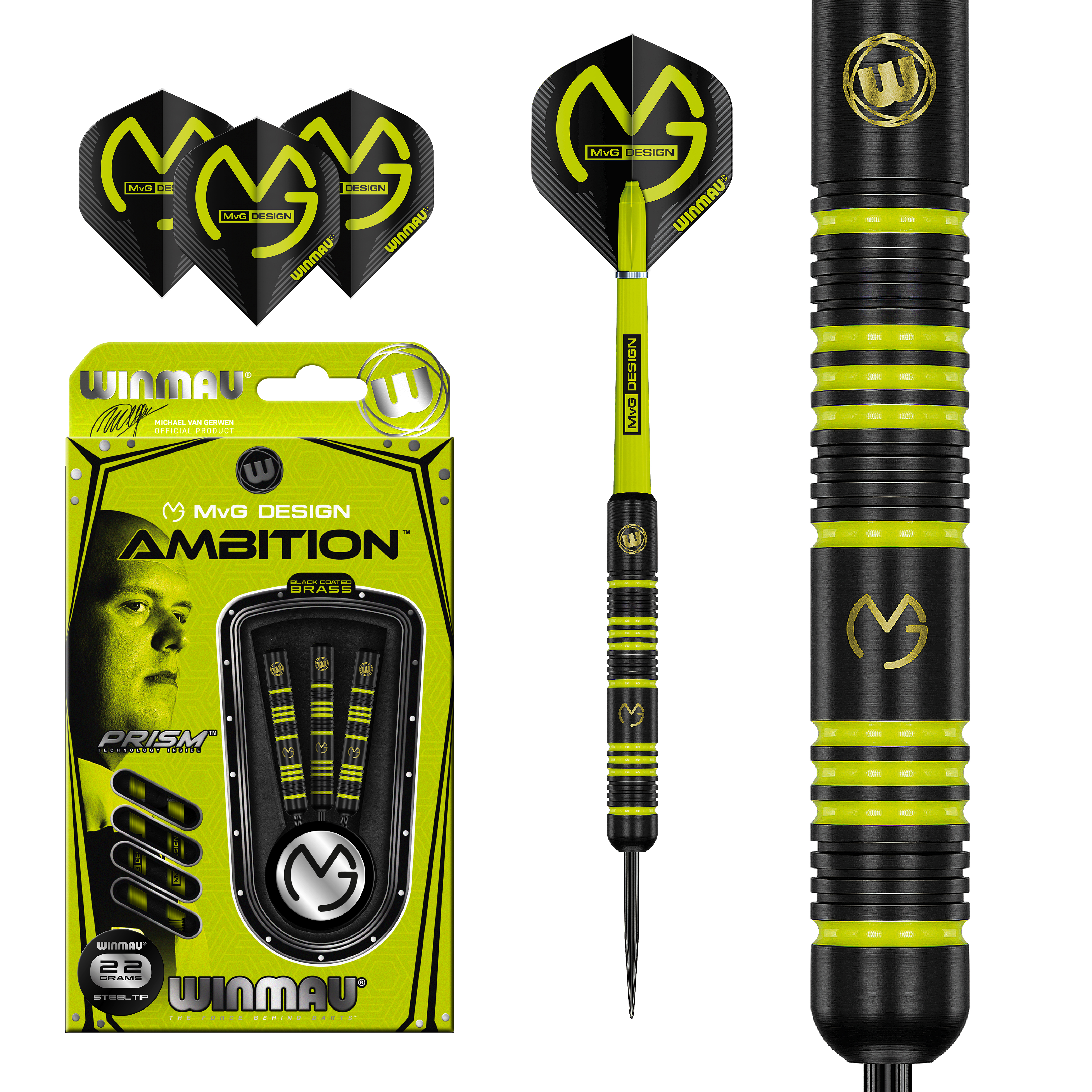 Winmau-Michael-van-Gerwen-Ambition-Steeldart-Collage Winmau - Michael van Gerwen Ambition - Steeldart