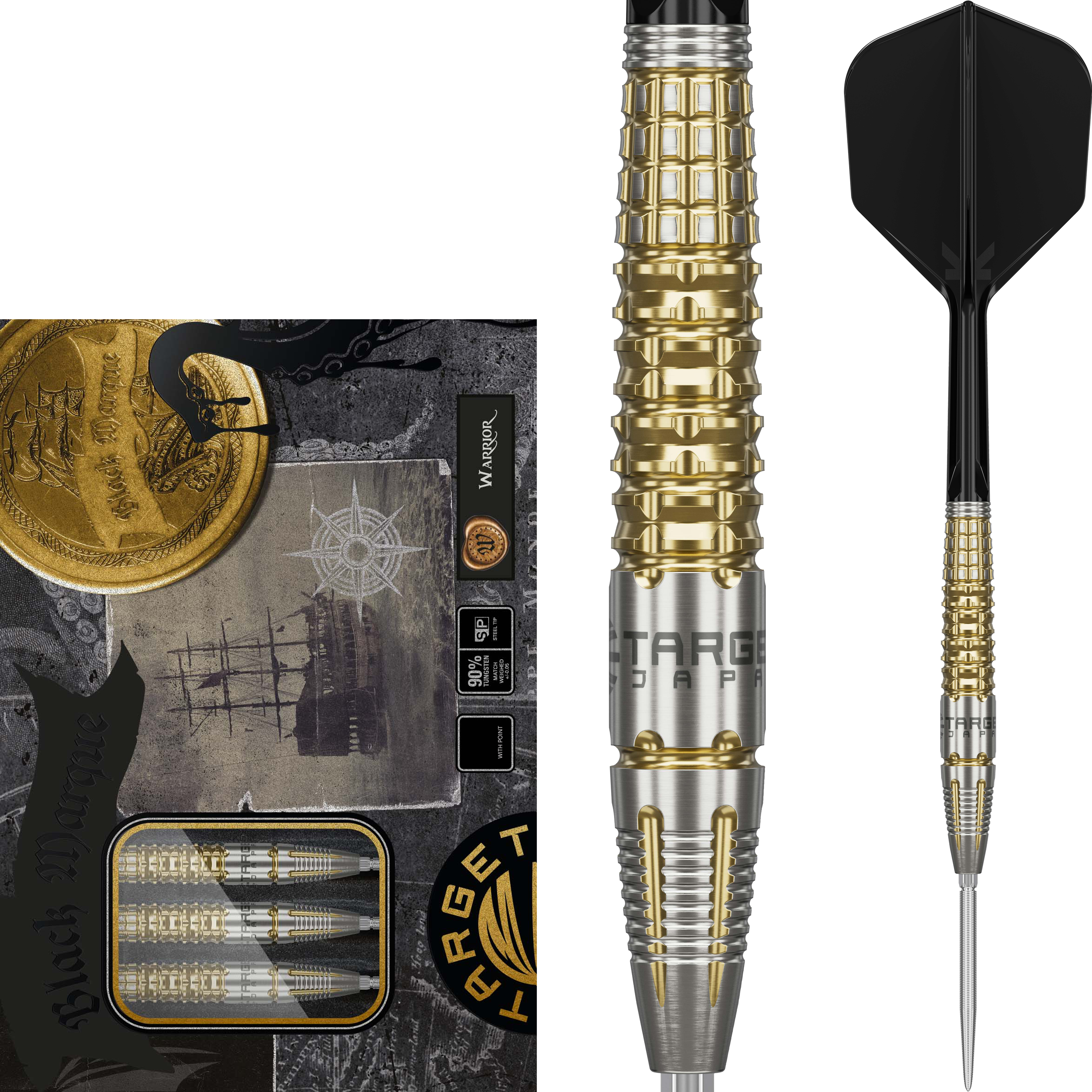 Target Japan - Swiss Point - Black Marque Warrior - Steeldart Target Japan - Swiss Point - Black Marque Warrior - Steeldart
