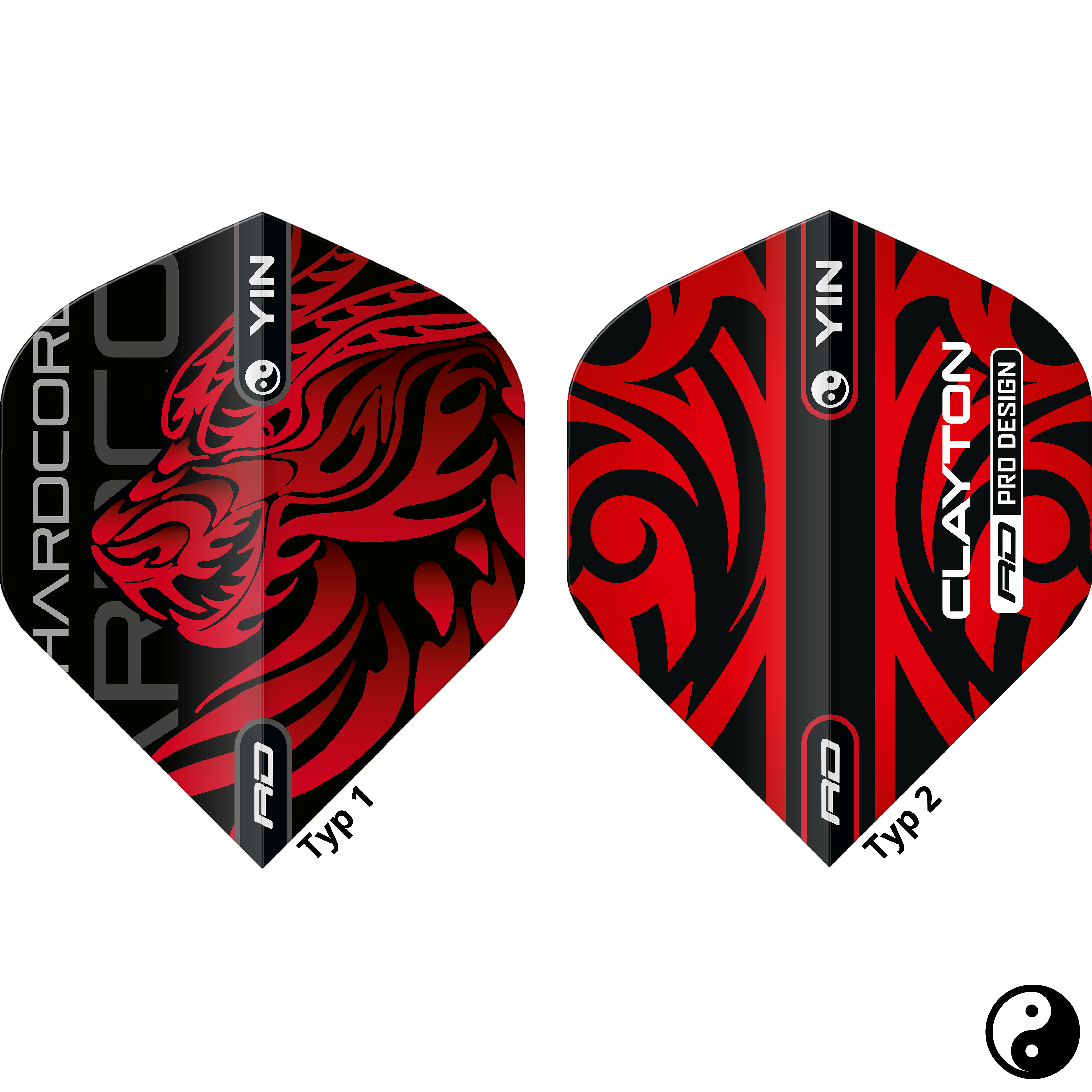 Red Dragon - Yin Yang Jonny Clayton Flight - Standard Red Dragon - Yin Yang Jonny Clayton Flight - Standard