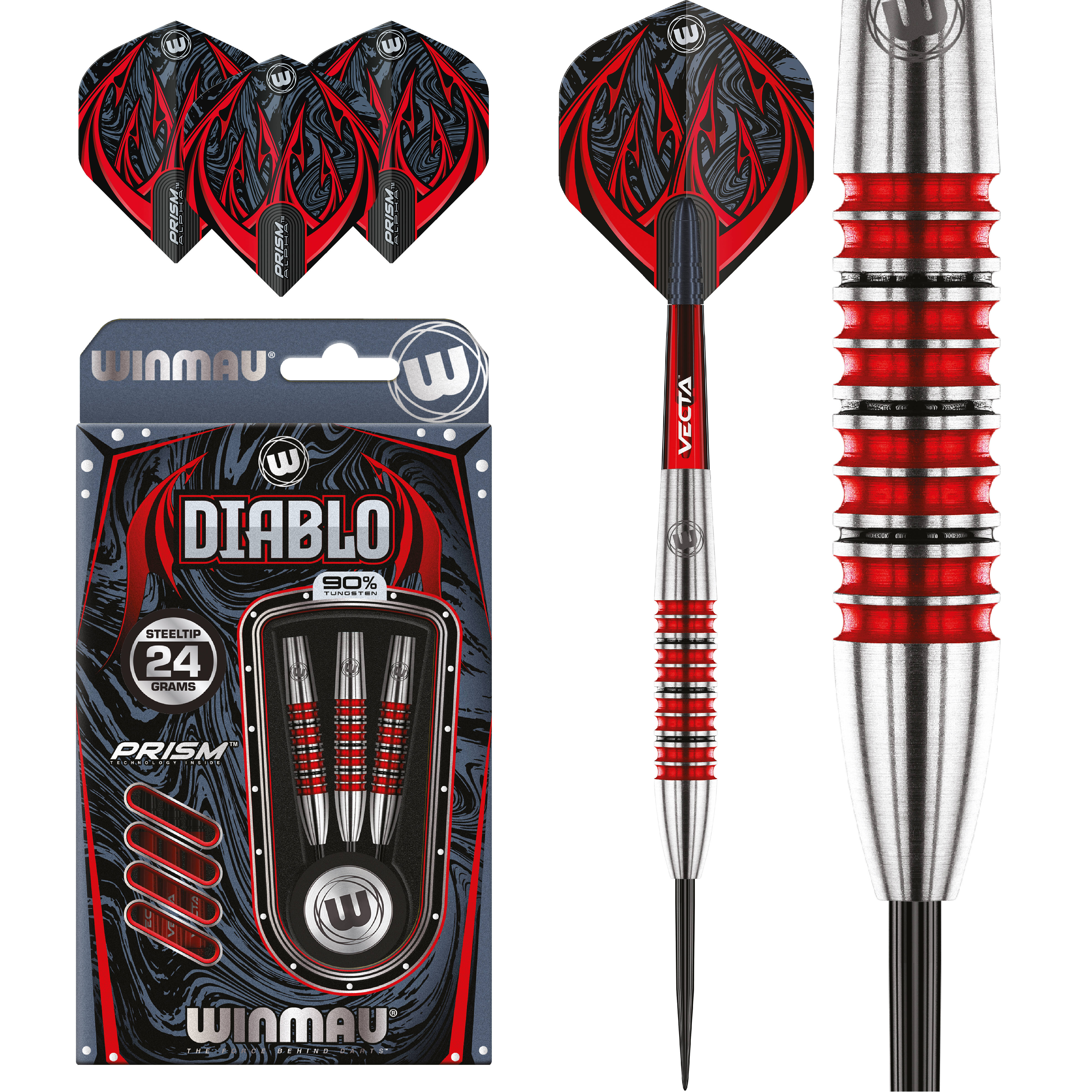 Winmau-Diablo-Typ-A-Steeldart-Collage Winmau - Diablo Typ A - Steeldart