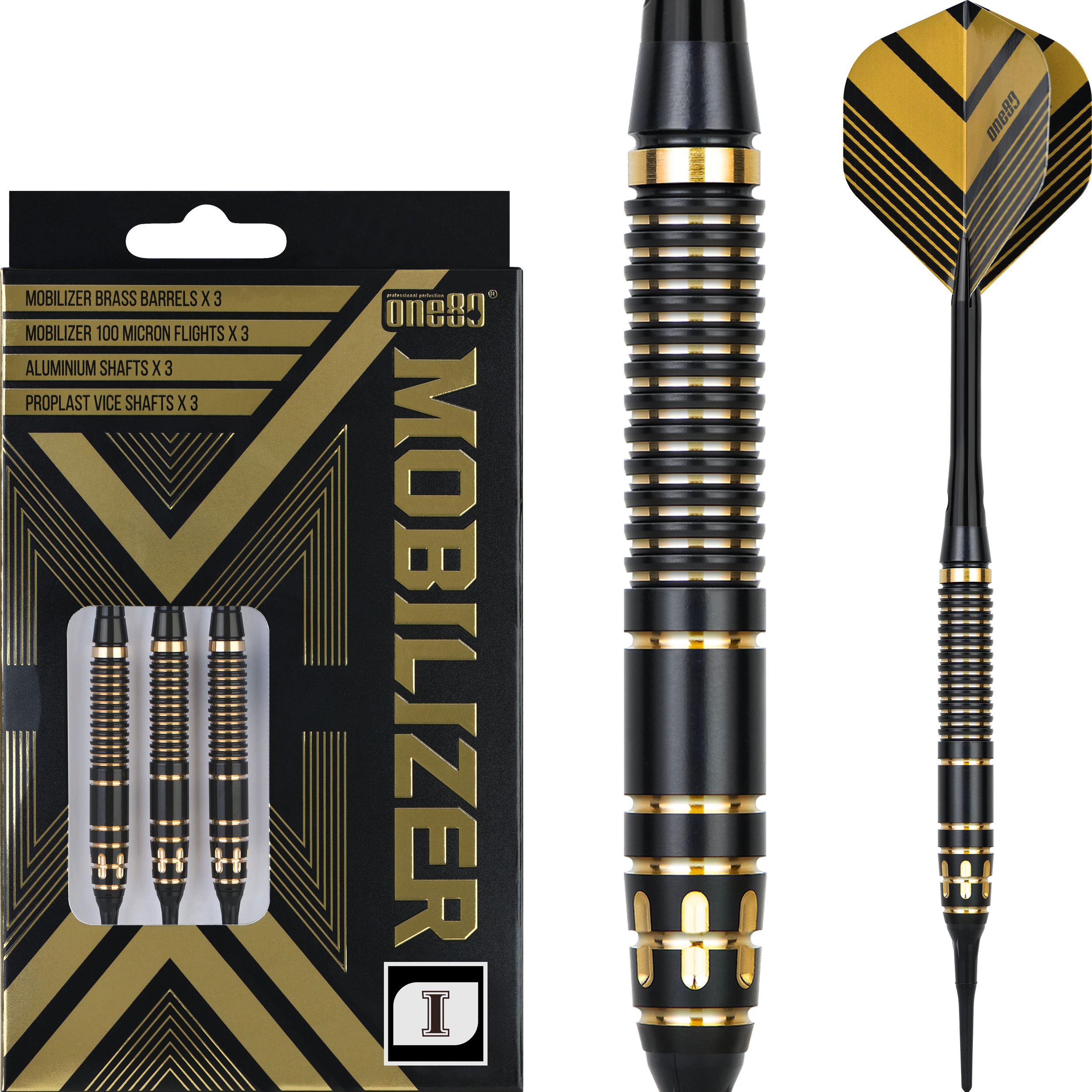 One80 - Mobilizer 01 Brass - Softdart One80 - Mobilizer 01 Brass - Softdart