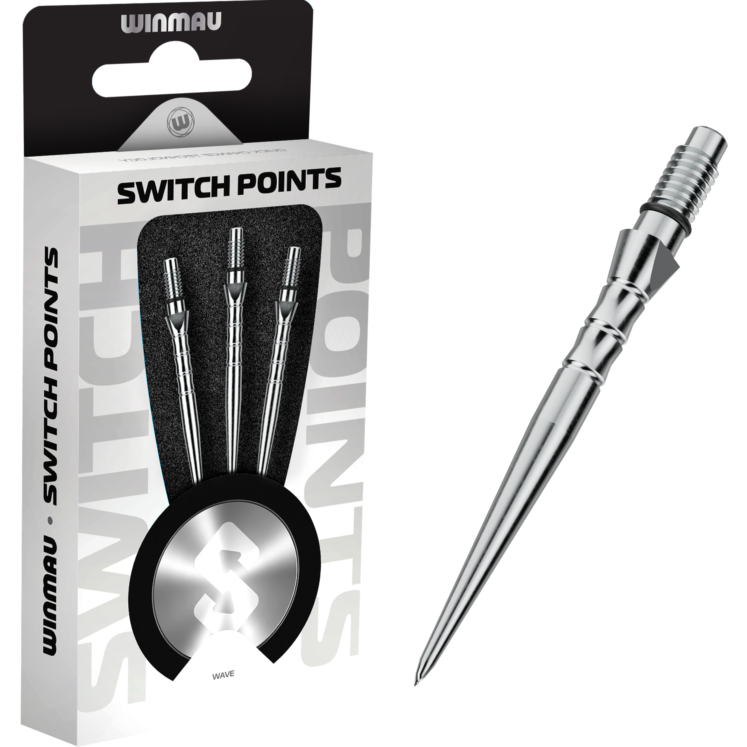 Winmau - Switch Point Wave - Silber Winmau - Switch Point Wave - Silber