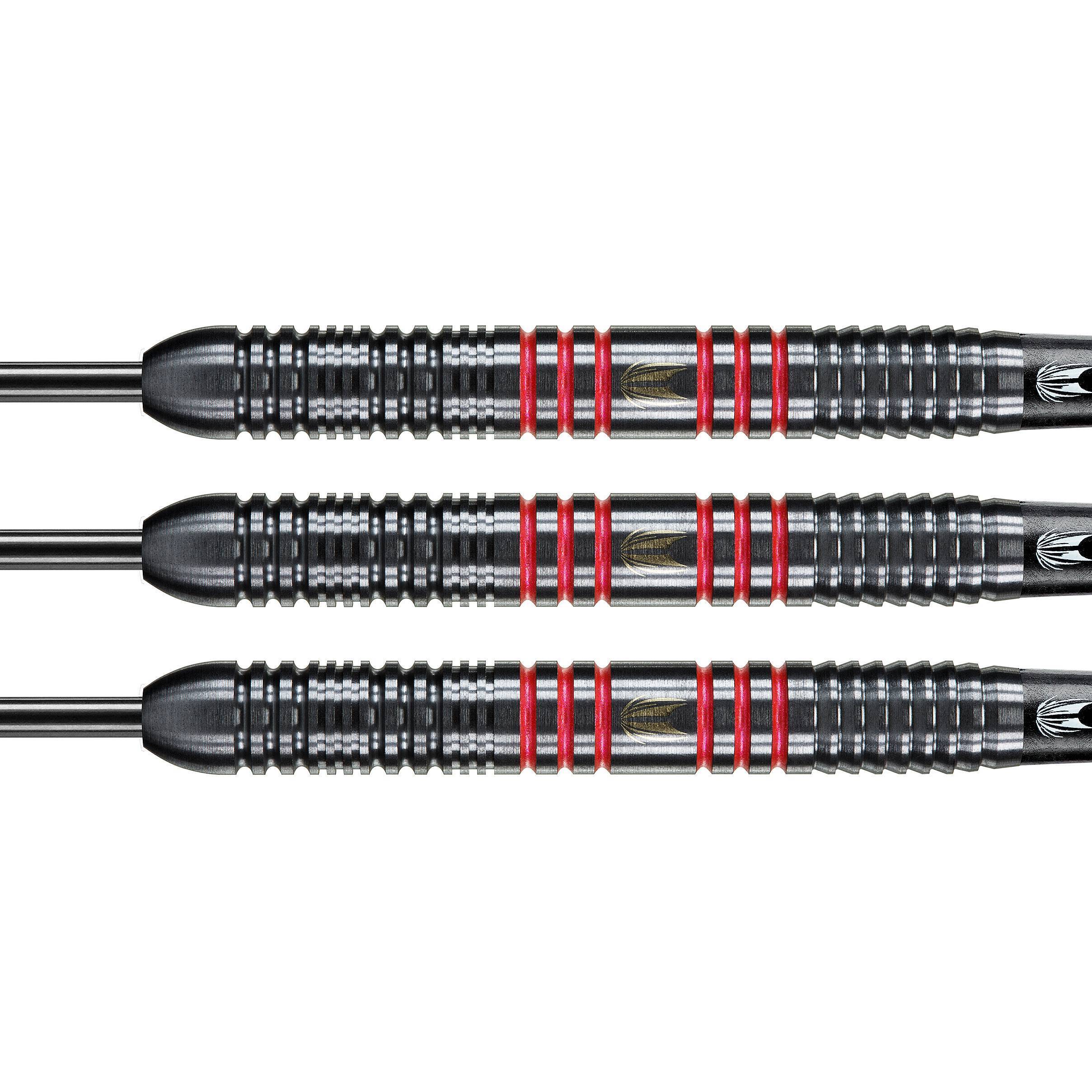 VAPOR-8-BLACK-23G-RED-STEEL-TIP-DART-100439-Barrel-Details Target - Vapor-8 - Schwarz Rot - Steeldart