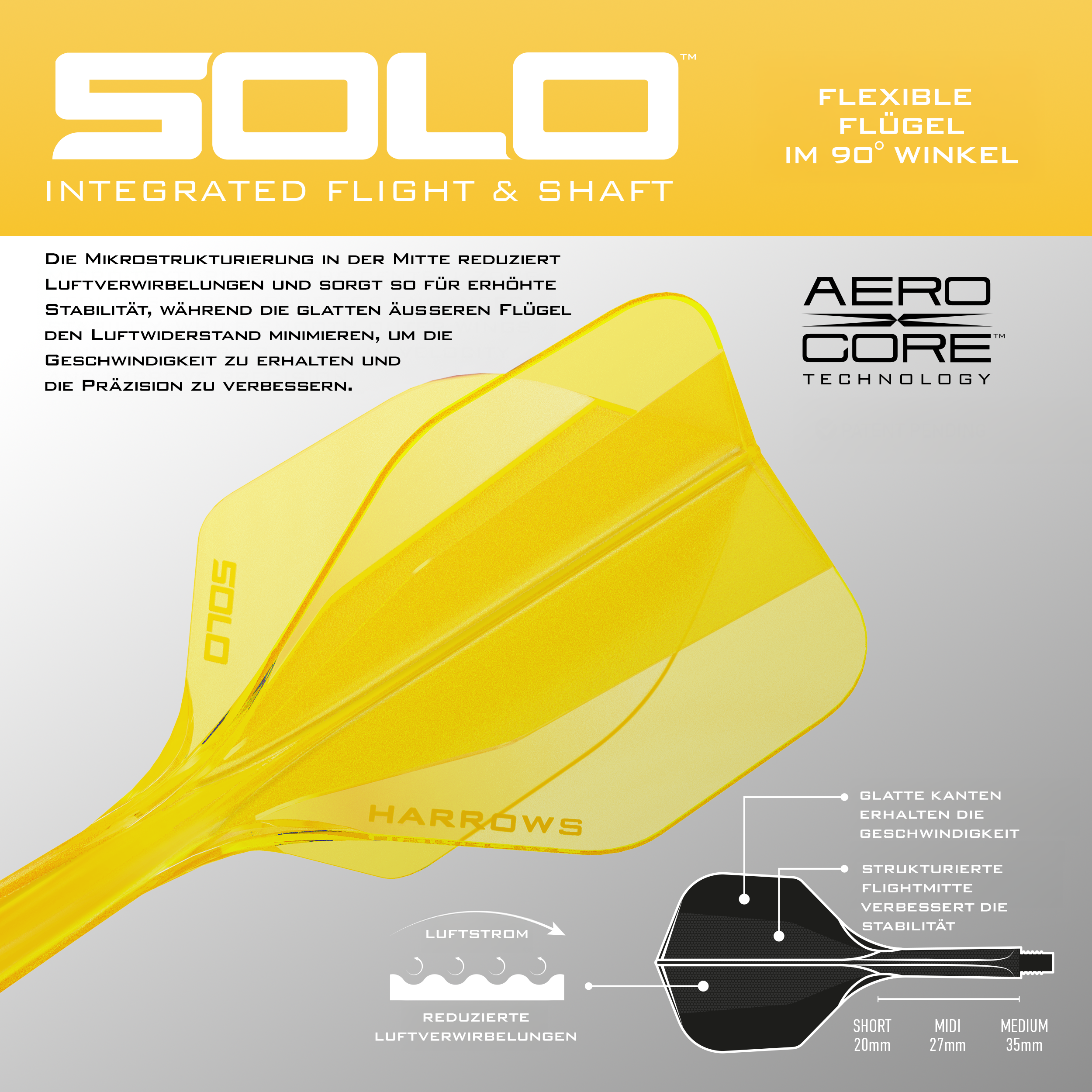 Harrows - Solo Flightsystem Gelb - No6
