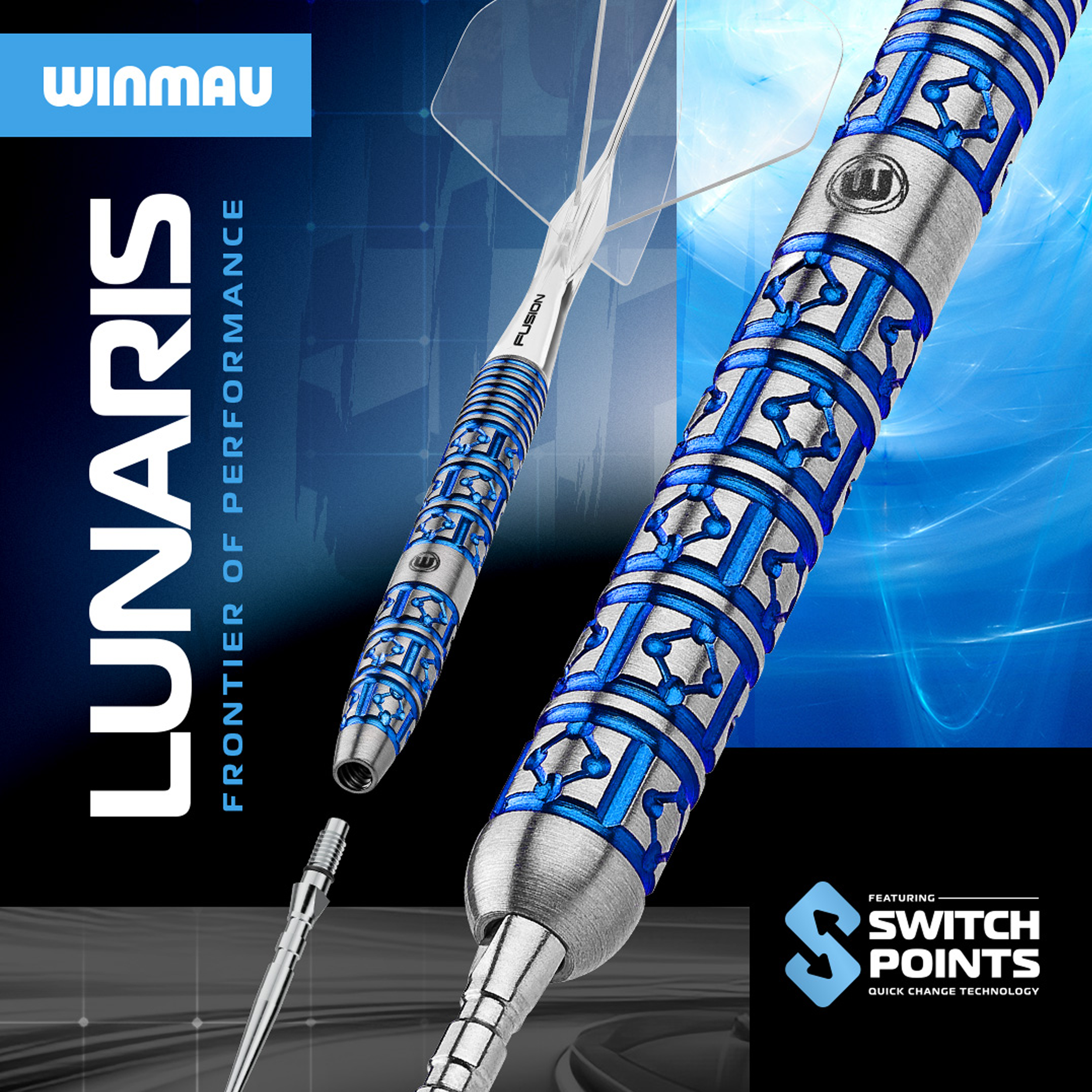 Winmau - Switch Point - Lunaris Tapered - Steeldart Winmau - Switch Point - Lunaris Tapered - Steeldart