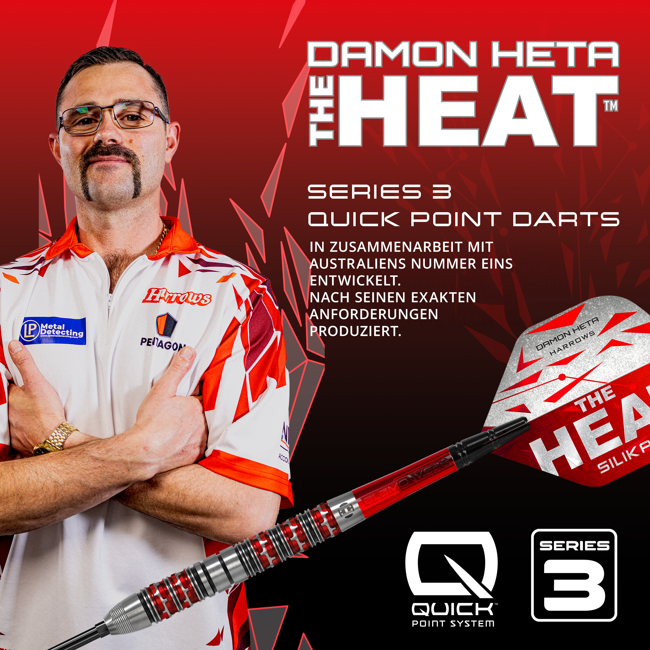 Harrows - Quick Point - Damon Heta GEN 3 - Steeldart